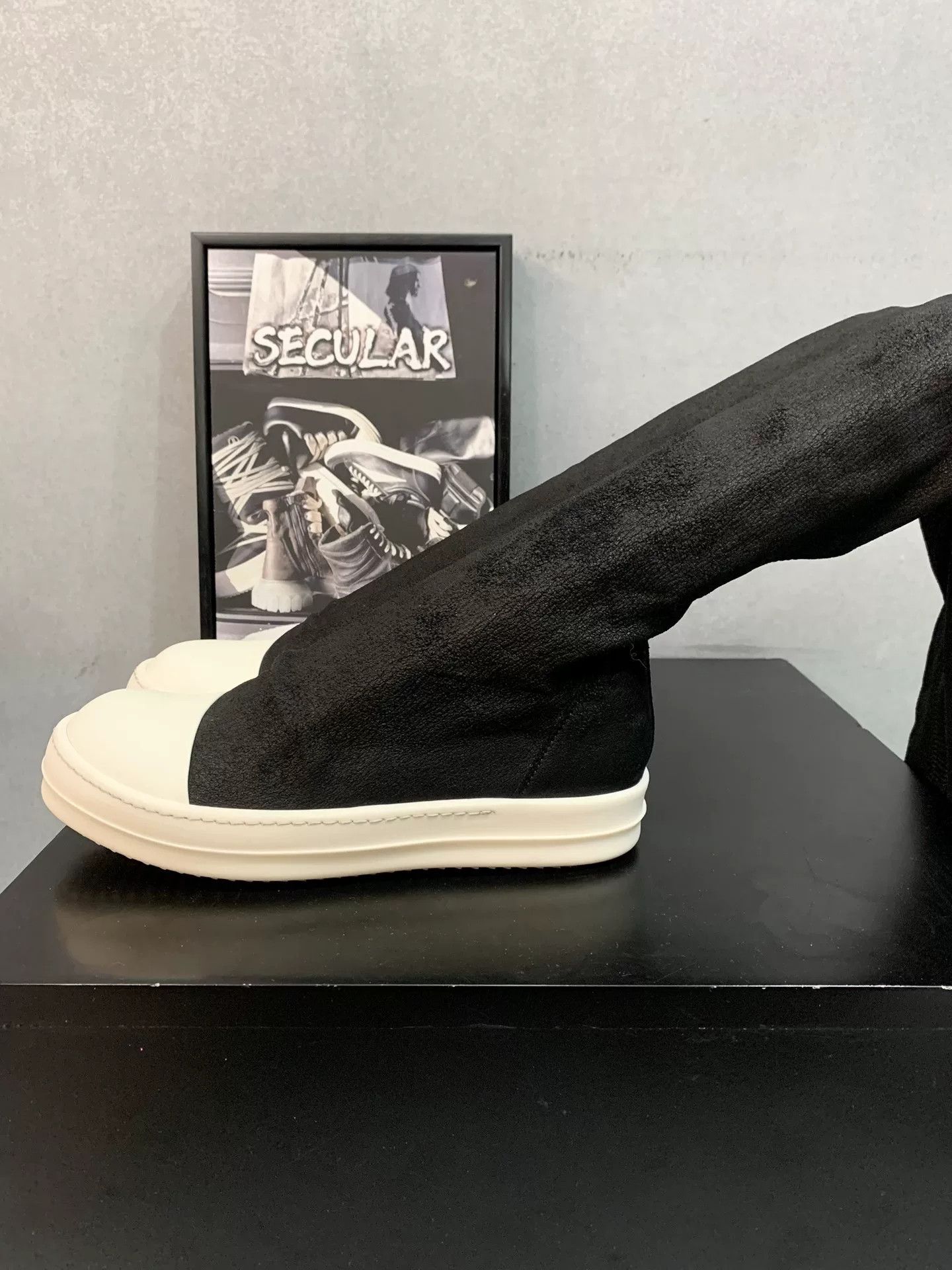 Rick Owens Rick Owens Lambskin Over-the-Knee Boots Size US 5.5 / IT 35.5 - 3 Thumbnail