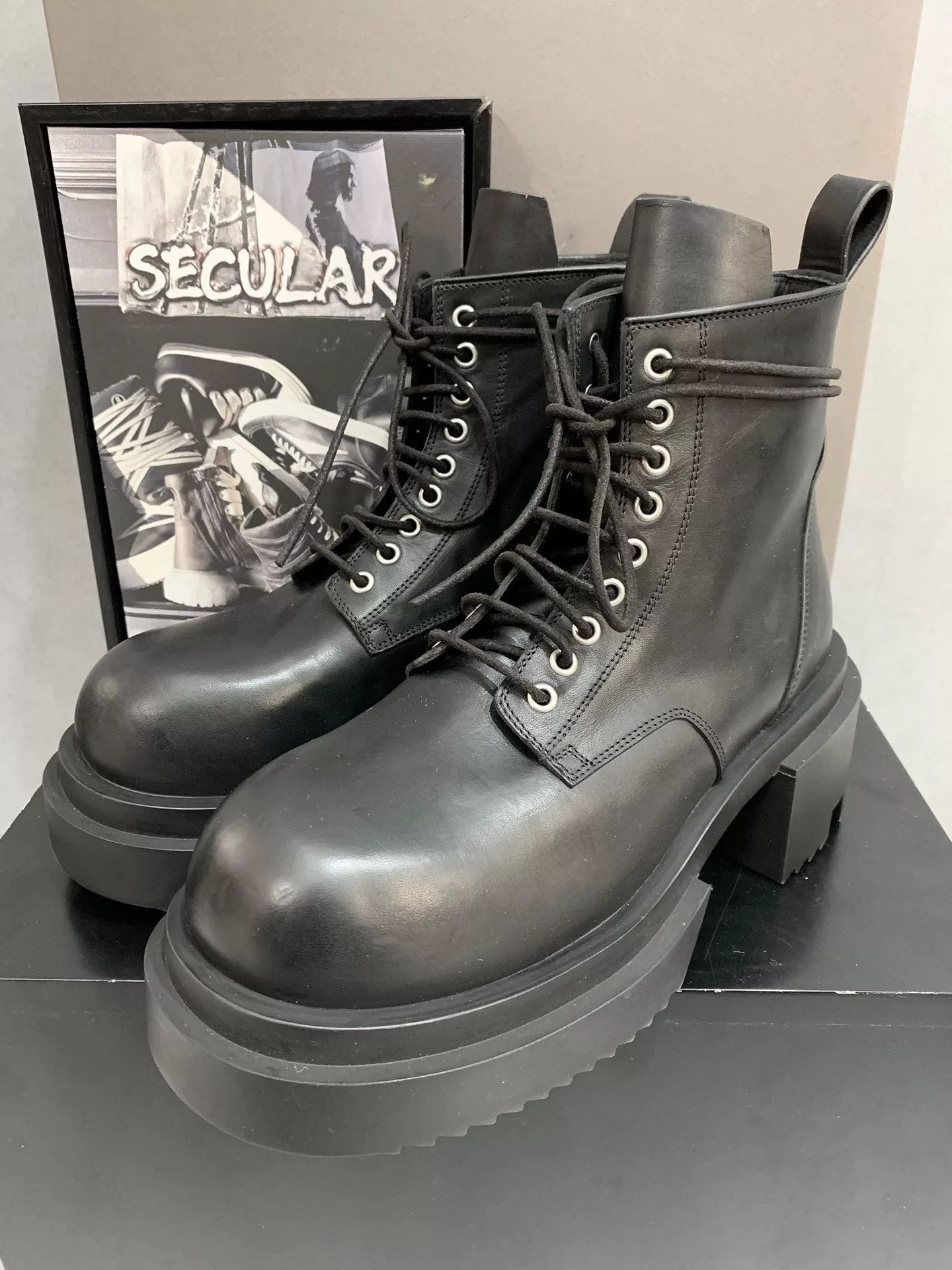 Rick Owens Rick Owens Bogun Show Thick-Soled Boots Size US 6 / EU 39 - 4 Thumbnail