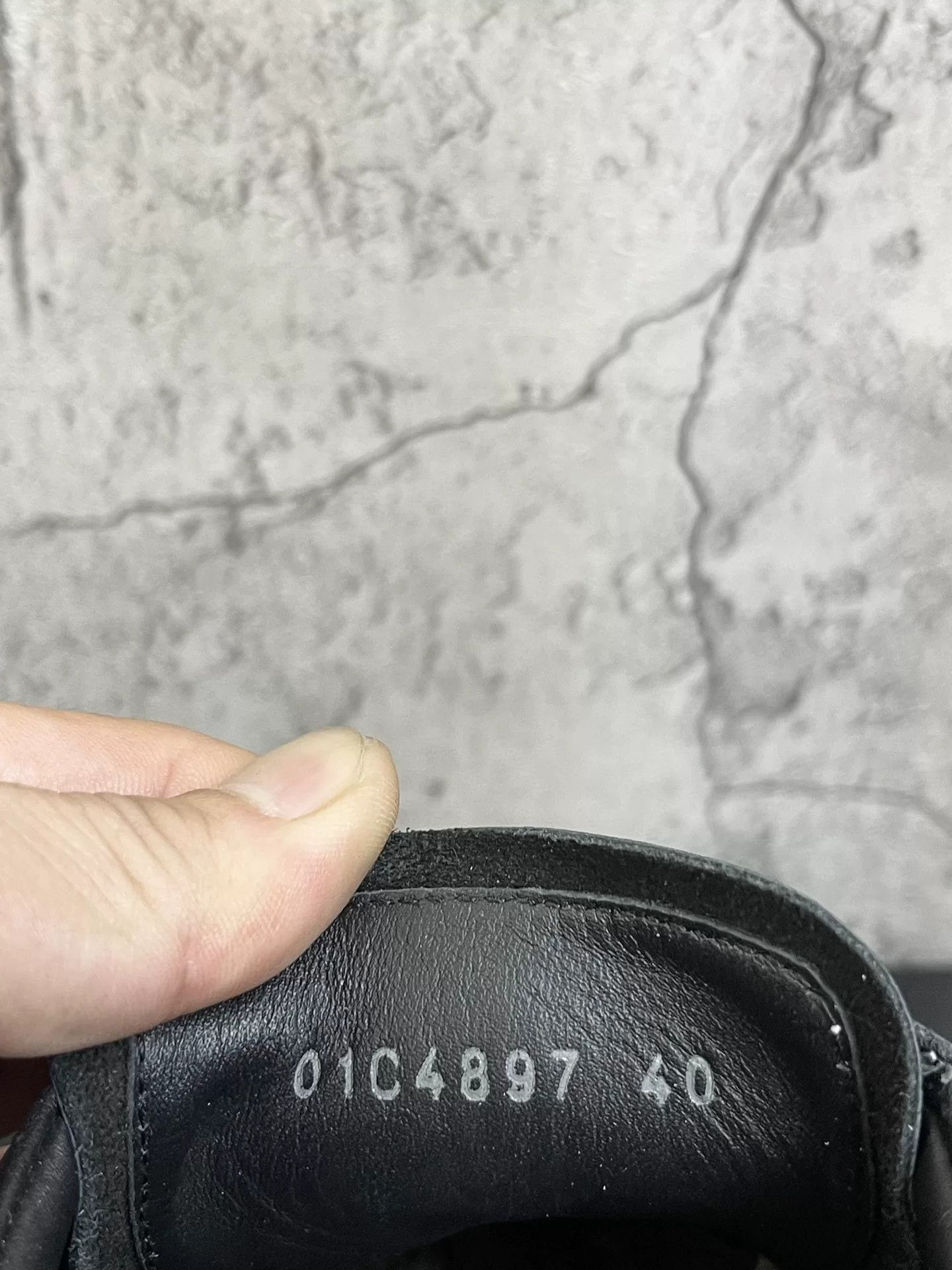 Rick Owens Leather Board Shoes Black White