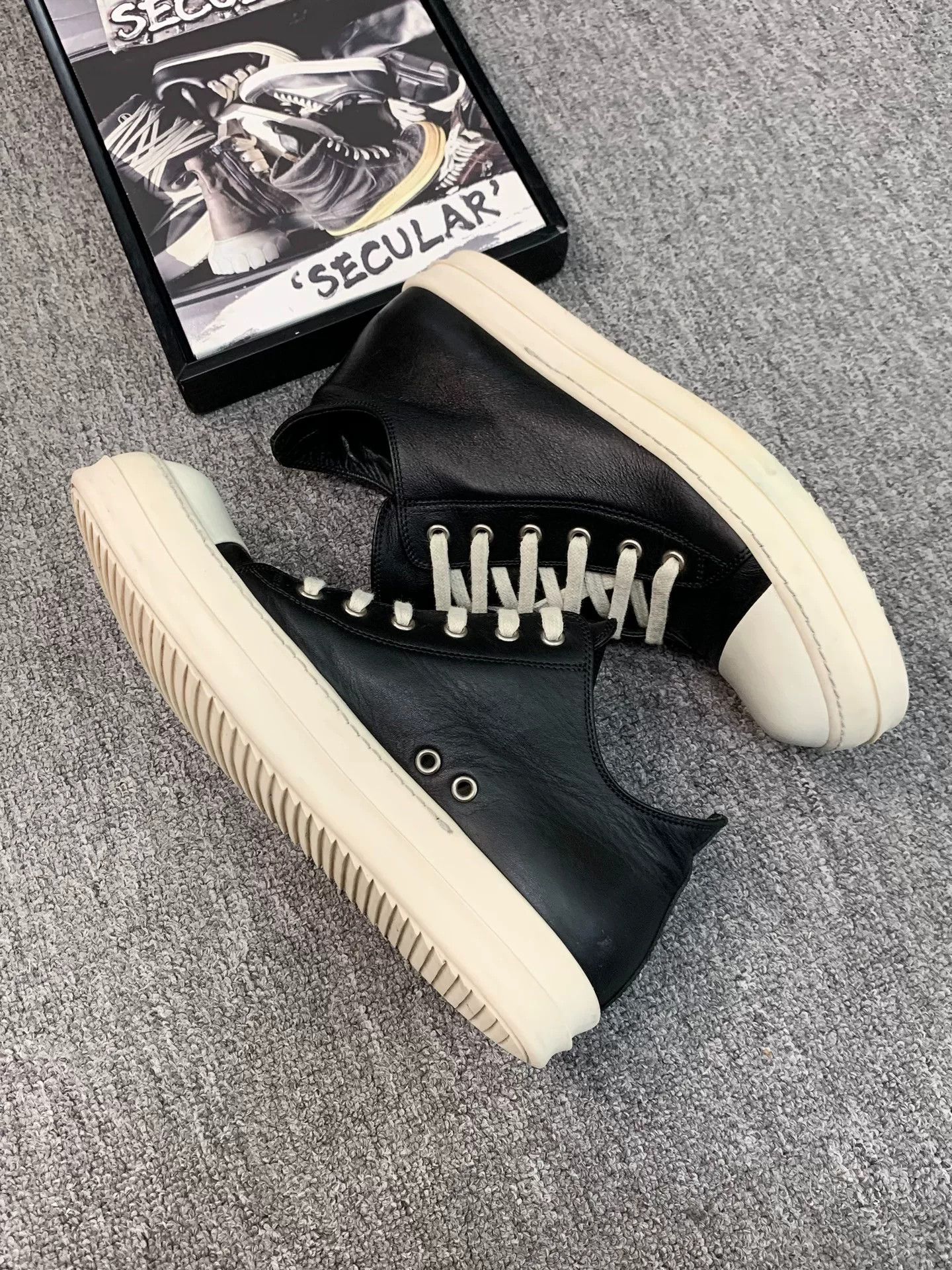 Rick Owens Rick Owens Low-Top Leather Sneakers Size US 8.5 / EU 41-42 - 6 Thumbnail