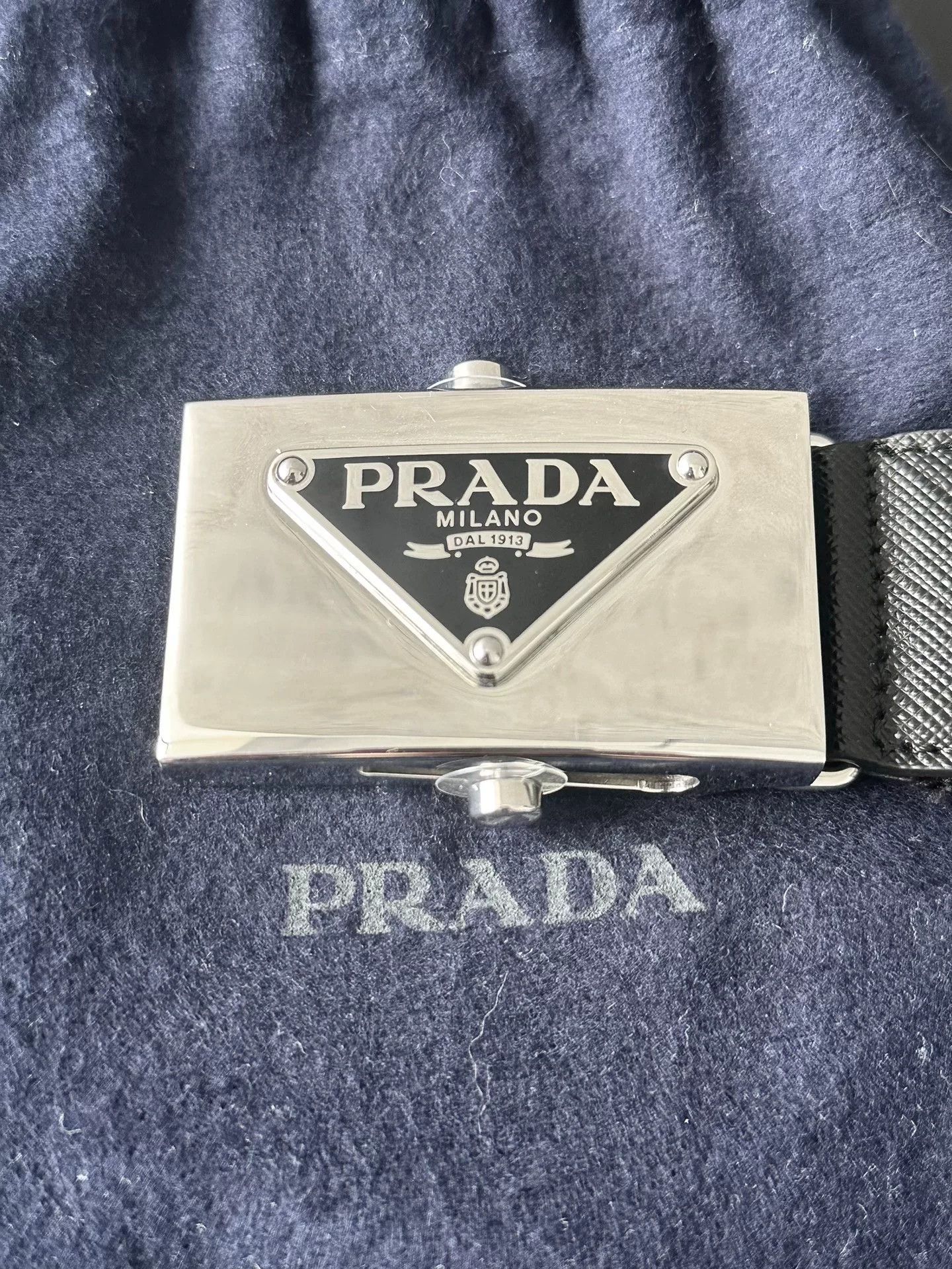 Prada Prada Men's Classic Tower Buckle Belt Size ONE SIZE - 3 Thumbnail