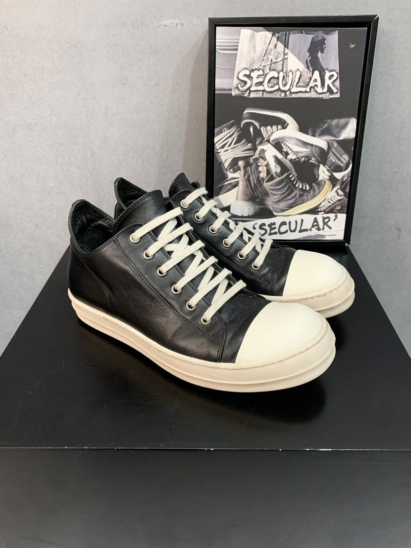 Rick Owens Rick Owens Leather Low-Top Sneakers Size US 8.5 / EU 41-42 - 4 Thumbnail