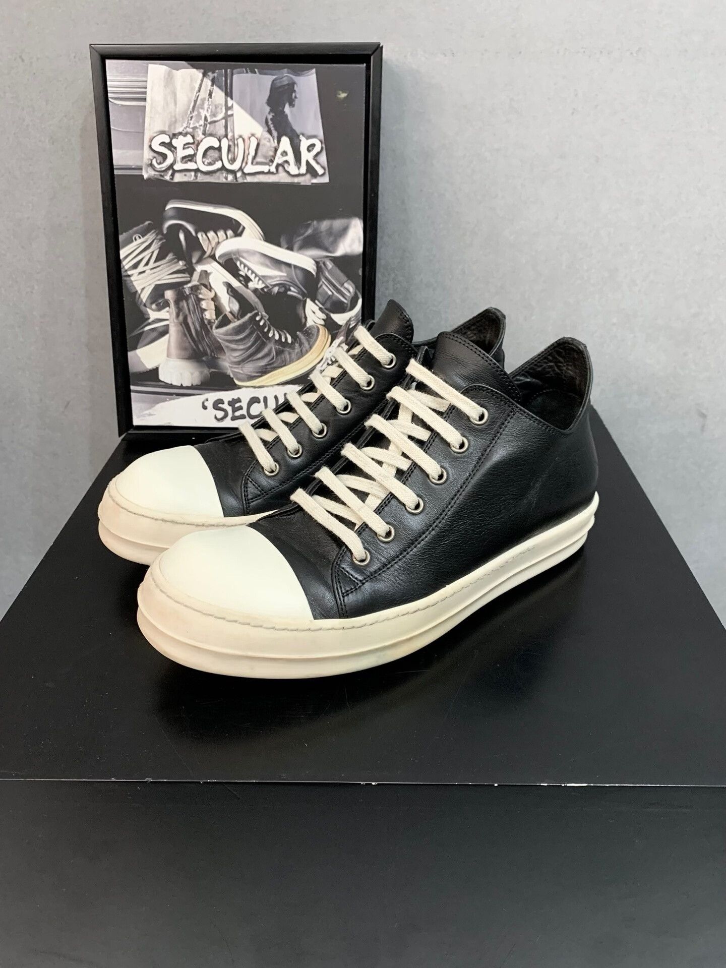 Rick Owens Rick Owens Leather Low-Top Sneakers Size US 8.5 / EU 41-42 - 2 Thumbnail