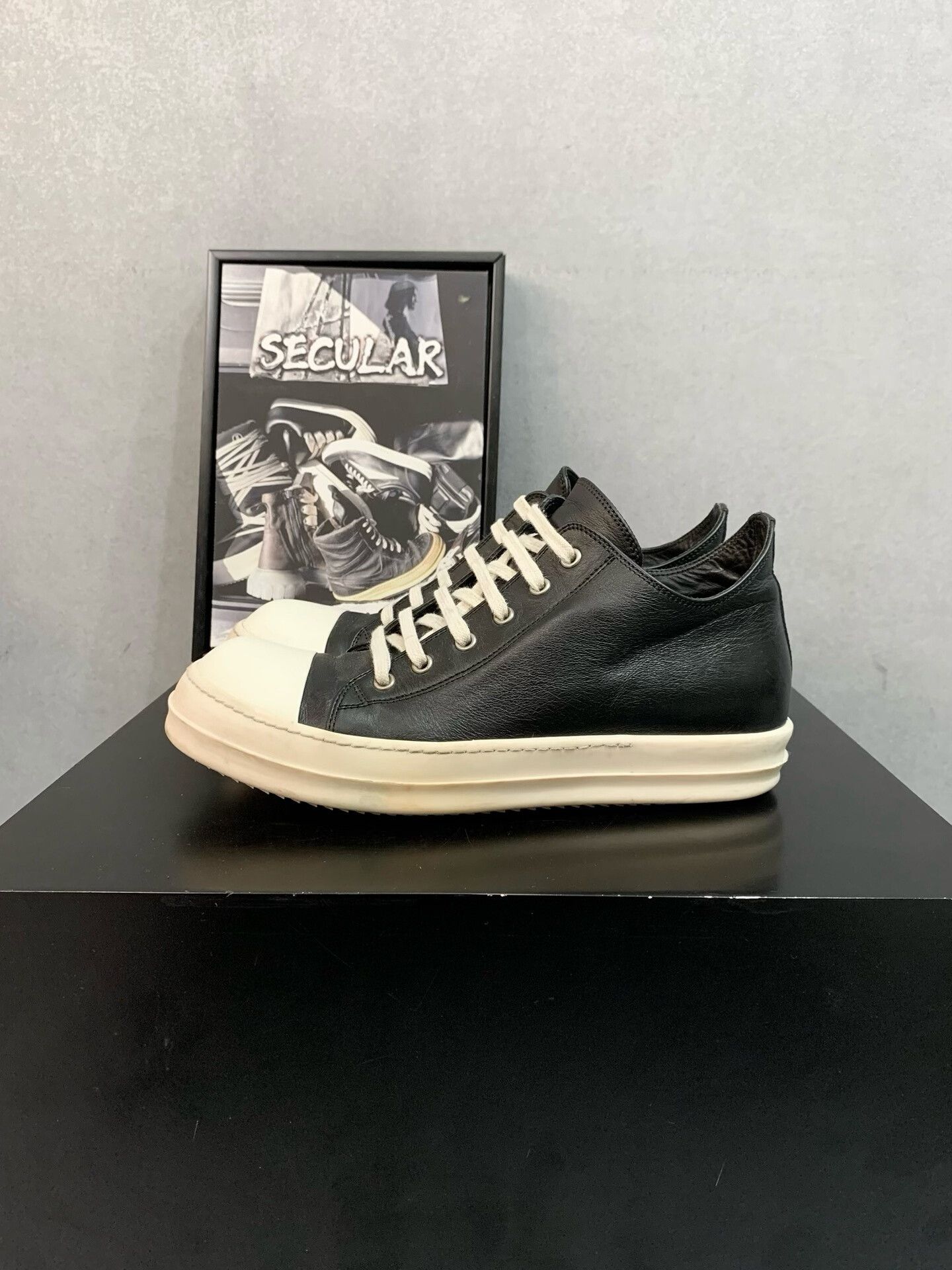 Rick Owens Rick Owens Leather Low-Top Sneakers Size US 8.5 / EU 41-42 - 3 Thumbnail