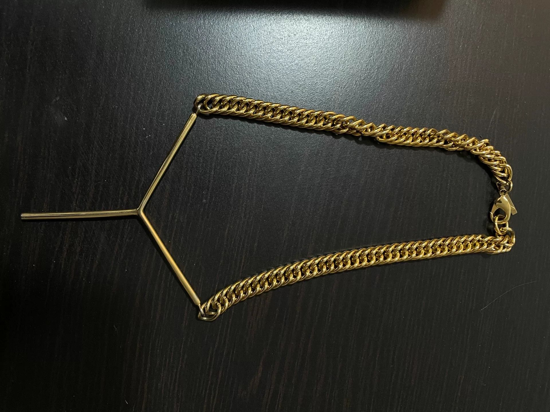 Y/Project Y Project Gold Y Logo Thick Necklace Size ONE SIZE - 2 Thumbnail