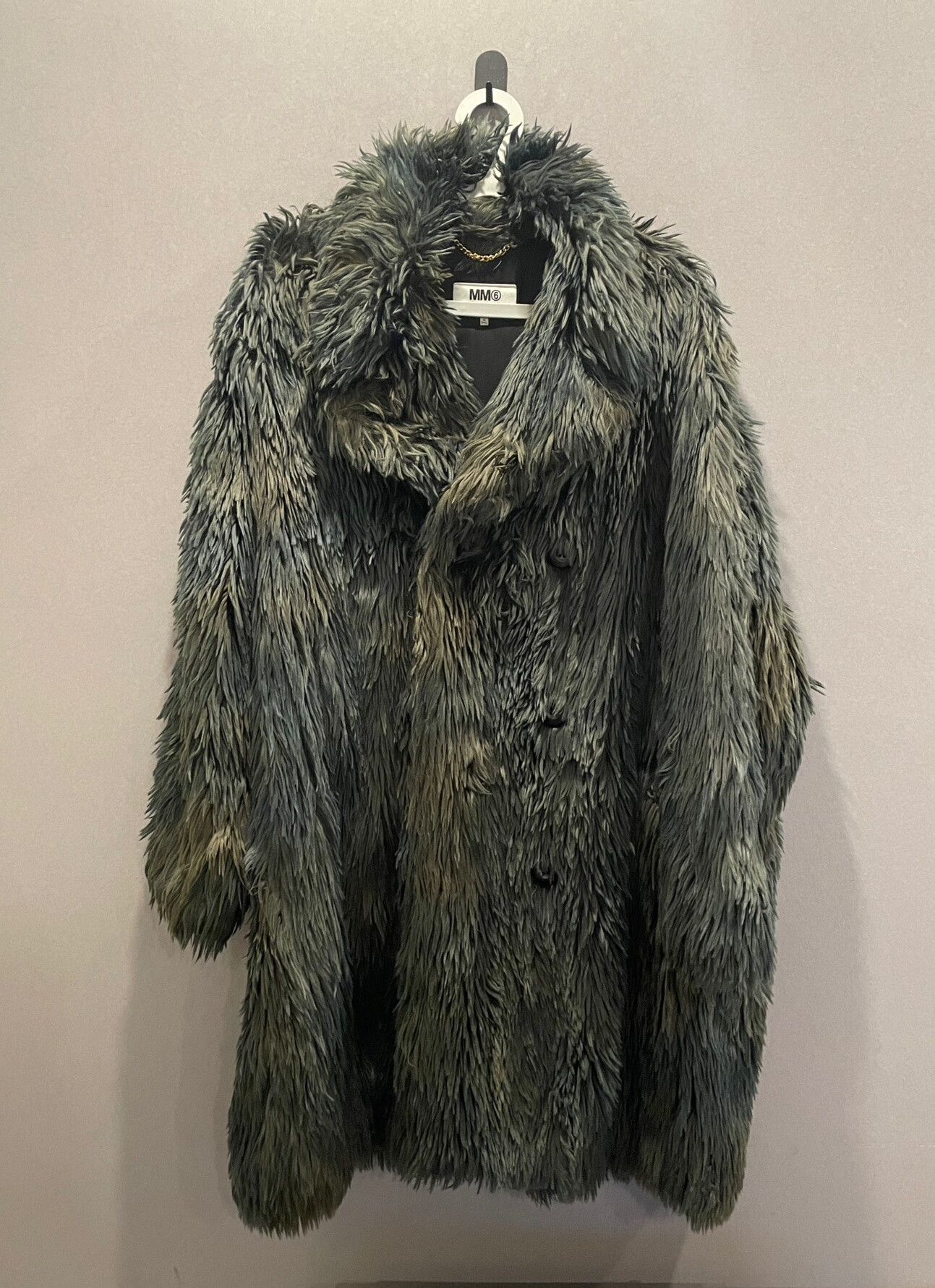 MM6 MM6 Maison Margiela Green Eco-Fur Jacket Size XS / US 0-2 / IT 36-38 - 2 Thumbnail
