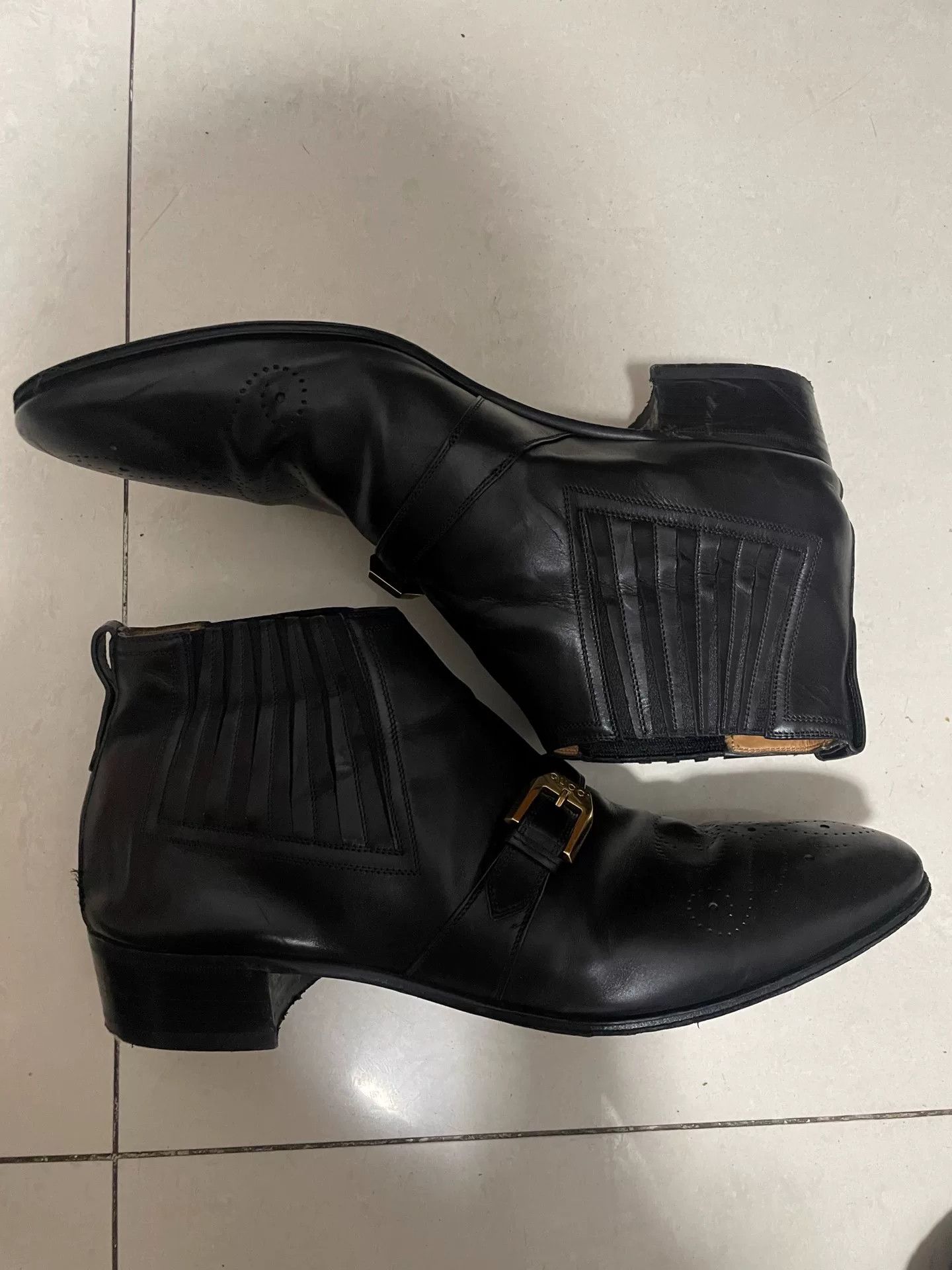 Gucci Gucci High-Top Chelsea Brogue Boots Size US 10.5 / EU 43-44 - 2 Thumbnail