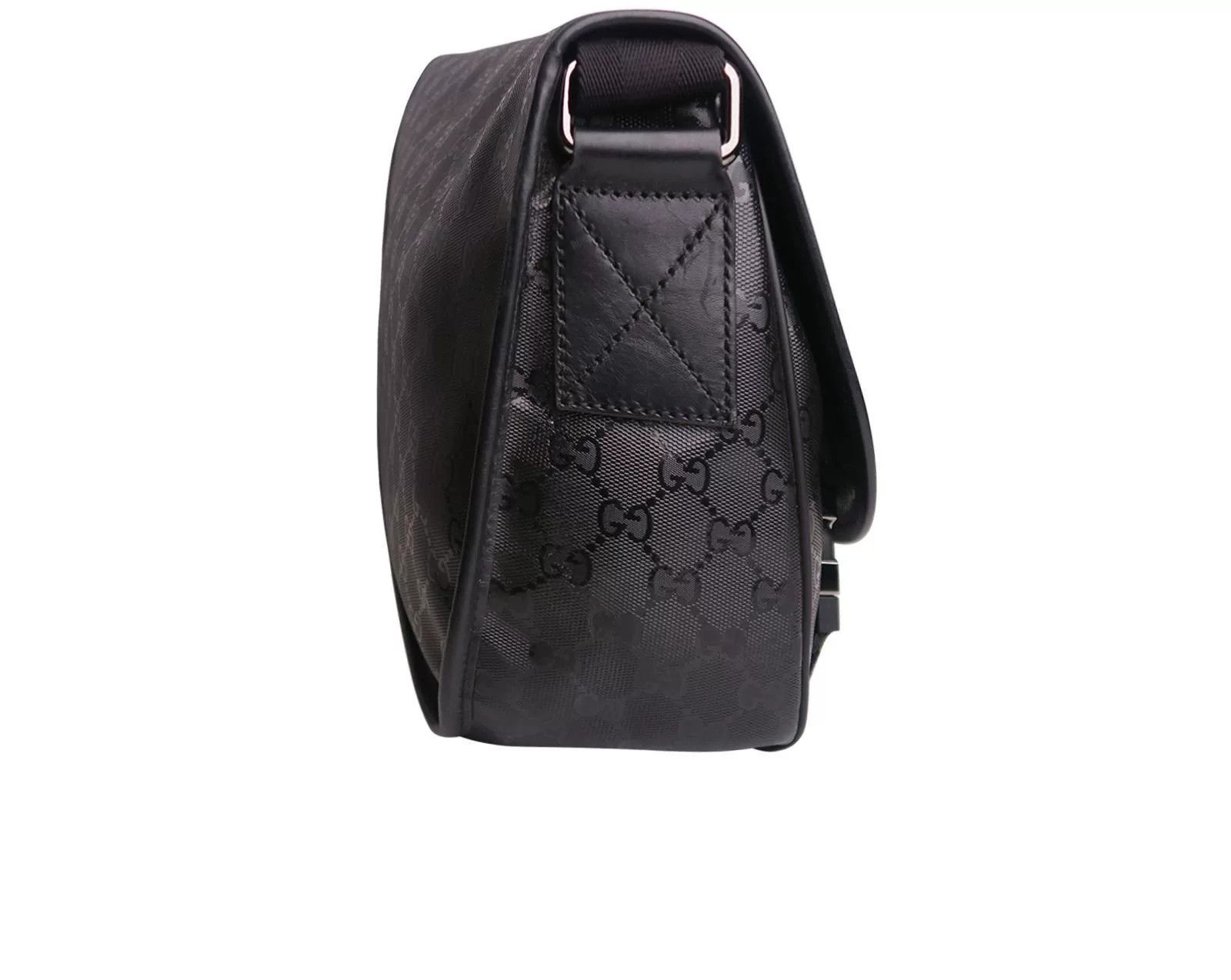 Gucci Gucci GG Monogram Double Buckle Leather Messenger Bag Size ONE SIZE - 4 Thumbnail