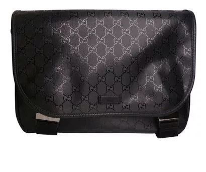 Gucci Gucci GG Monogram Double Buckle Leather Messenger Bag Size ONE SIZE - 2 Thumbnail