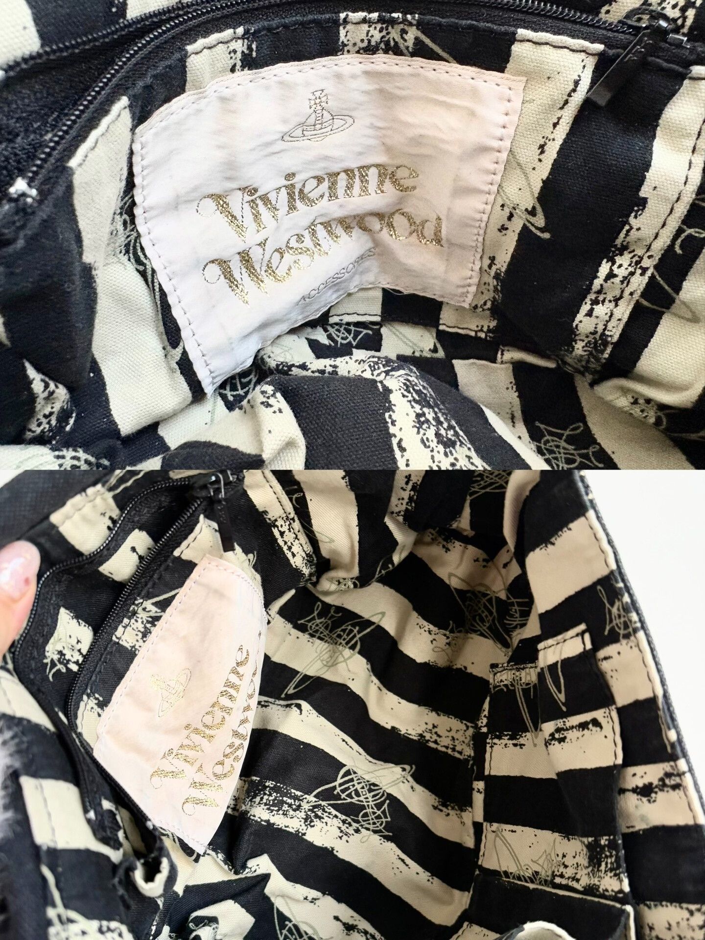 Vivienne Westwood Vivienne Westwood Saturn Logo Canvas Crossbody Size ONE SIZE - 6 Thumbnail