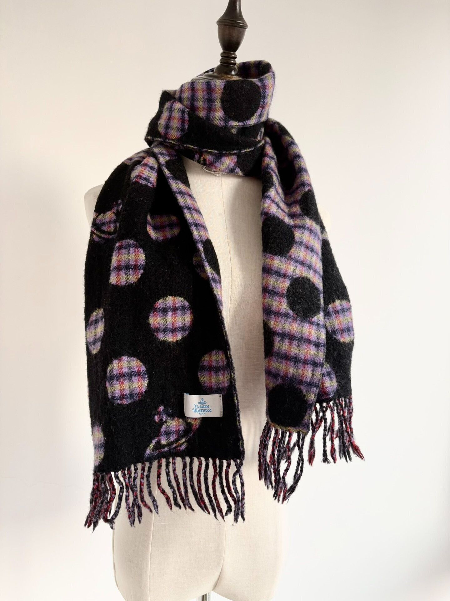 Vivienne Westwood Vintage Polka Dot Saturn Scarf
