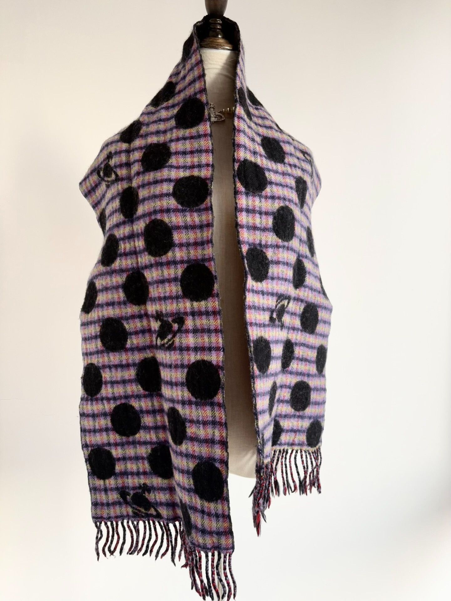 Vivienne Westwood Vintage Polka Dot Saturn Scarf