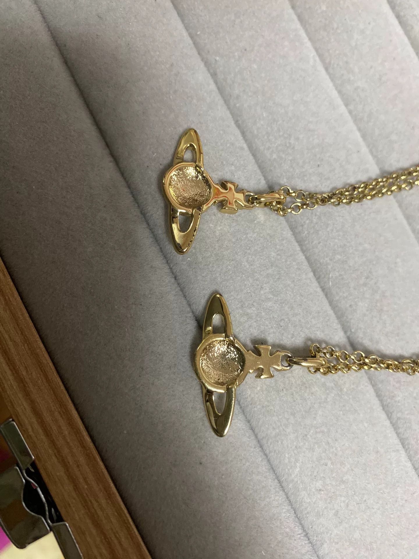 Vivienne Westwood Vivienne Westwood Pink Crystal Saturn Necklace Size ONE SIZE - 3 Thumbnail