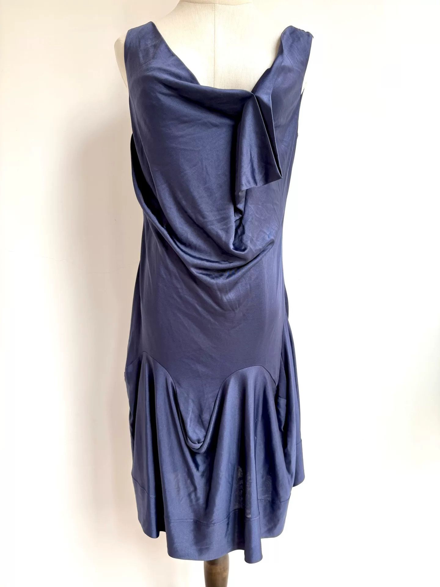 Vivienne Westwood Vivienne Westwood Blue Irregular Sleeveless Dress Size XS / US 0-2 / IT 36-38 - 3 Thumbnail