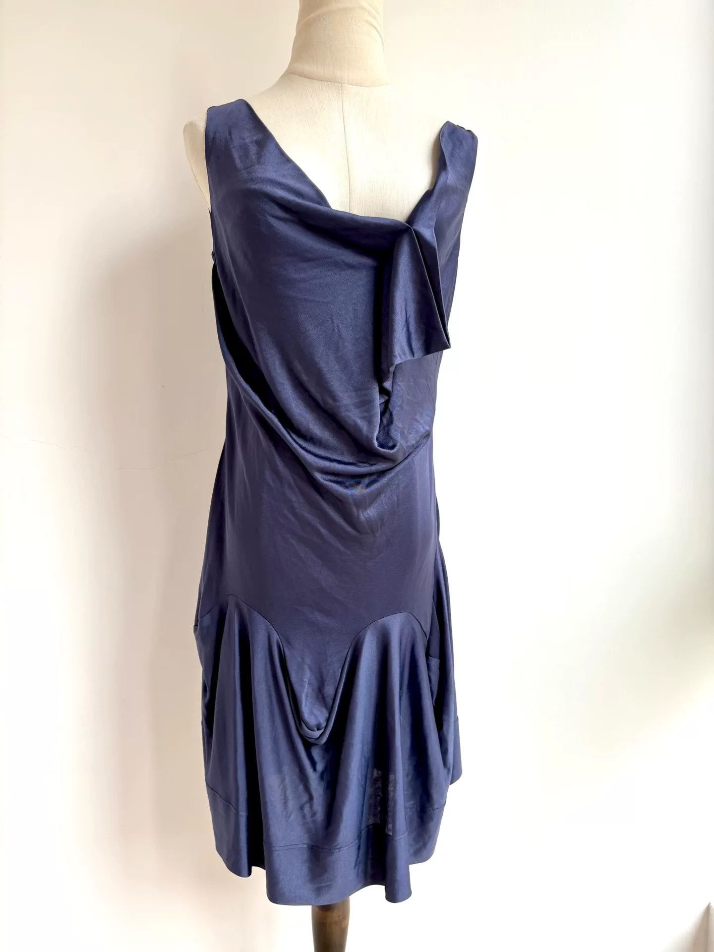 Vivienne Westwood Vivienne Westwood Blue Irregular Sleeveless Dress Size XS / US 0-2 / IT 36-38 - 2 Thumbnail
