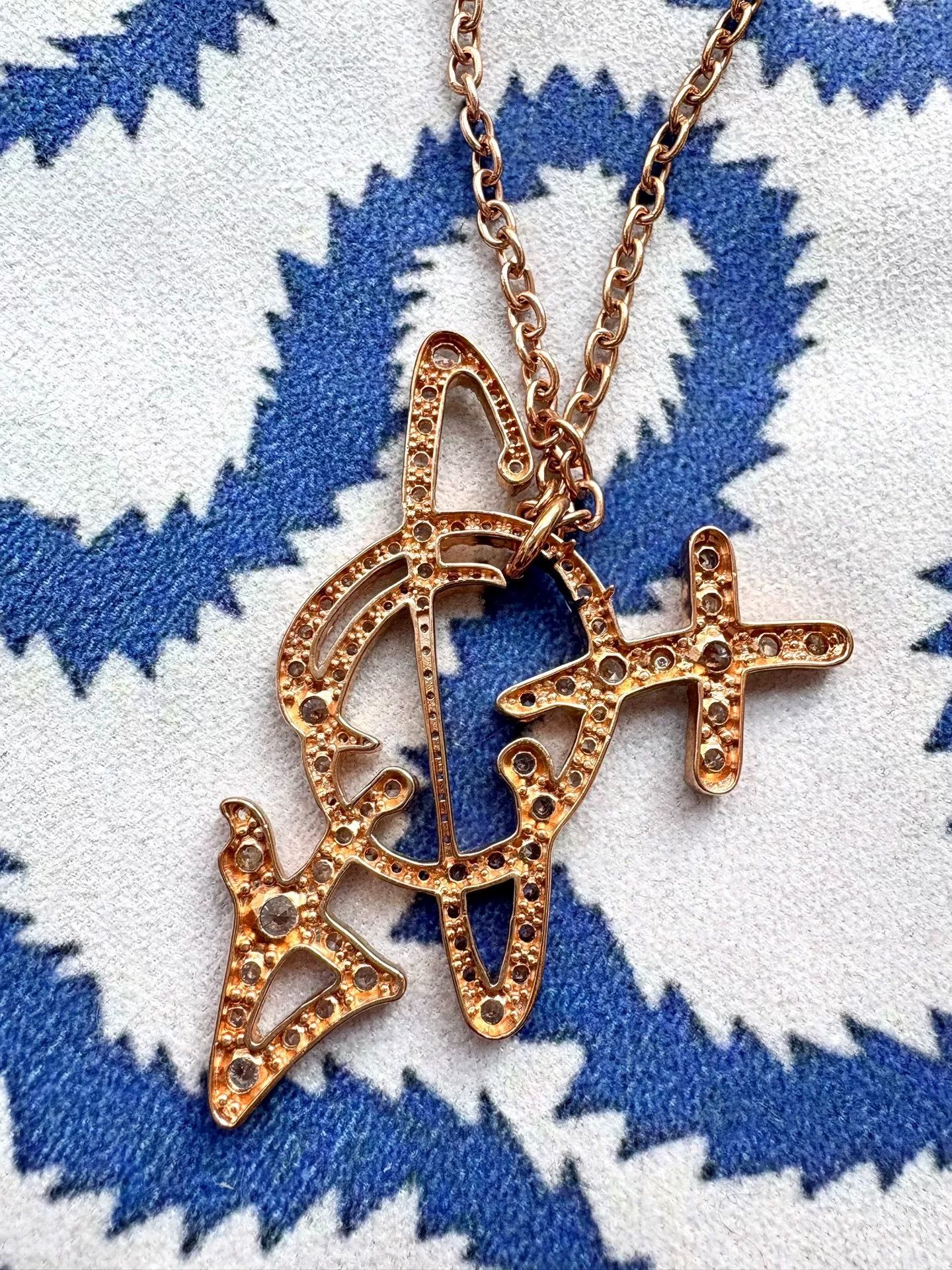 Vivienne Westwood Vivienne Westwood Vintage Rose Gold Saturn Necklace Size ONE SIZE - 3 Thumbnail