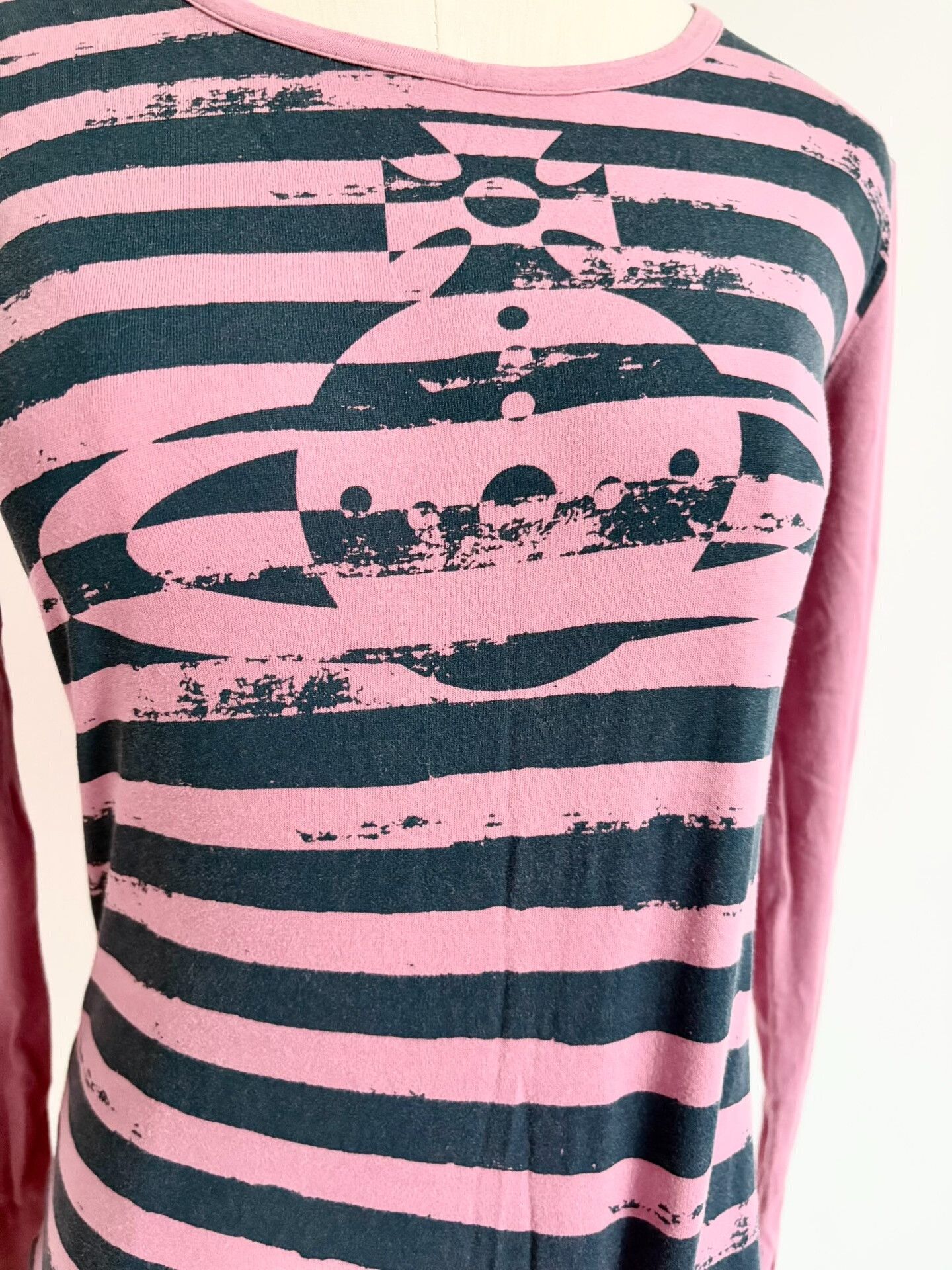 Vivienne Westwood Vivienne Westwood Vintage Pink Black Stripe Top Size M / US 6-8 / IT 42-44 - 4 Thumbnail