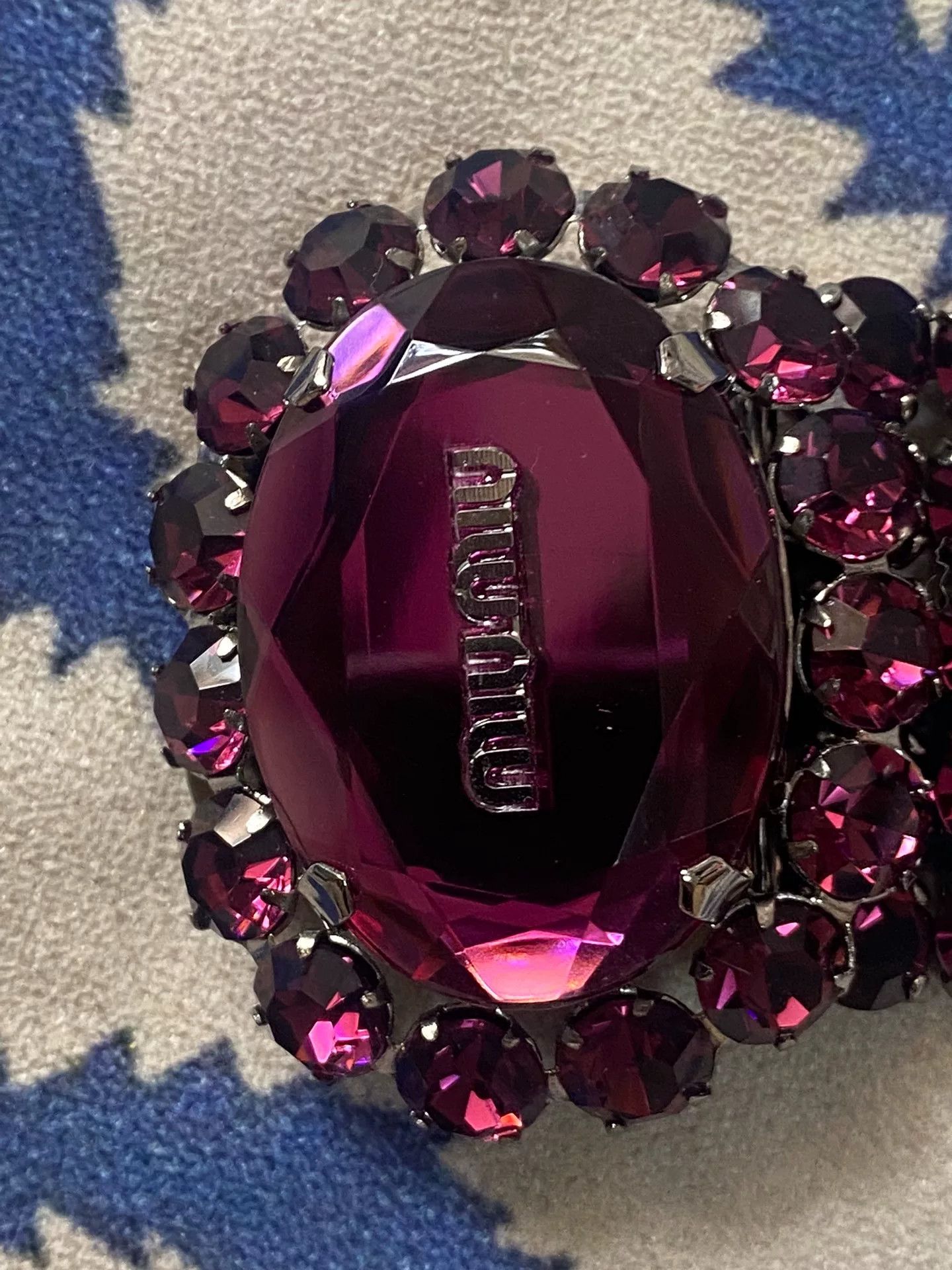 Miu Miu Miu Miu Purple Gemstone Bracelet Size ONE SIZE - 8 Thumbnail