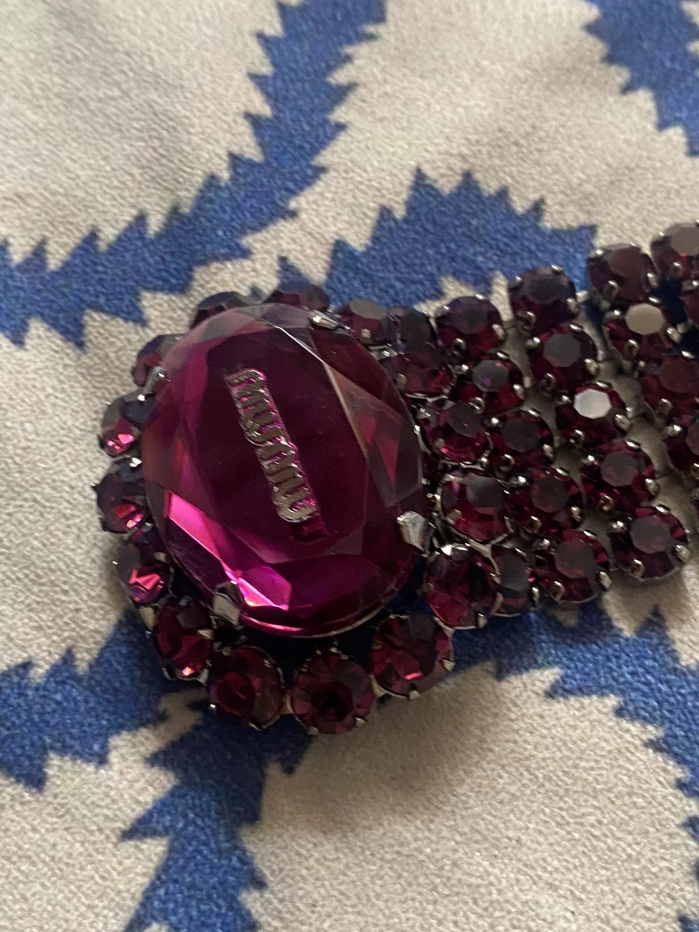 Miu Miu Miu Miu Purple Gemstone Bracelet Size ONE SIZE - 2 Thumbnail