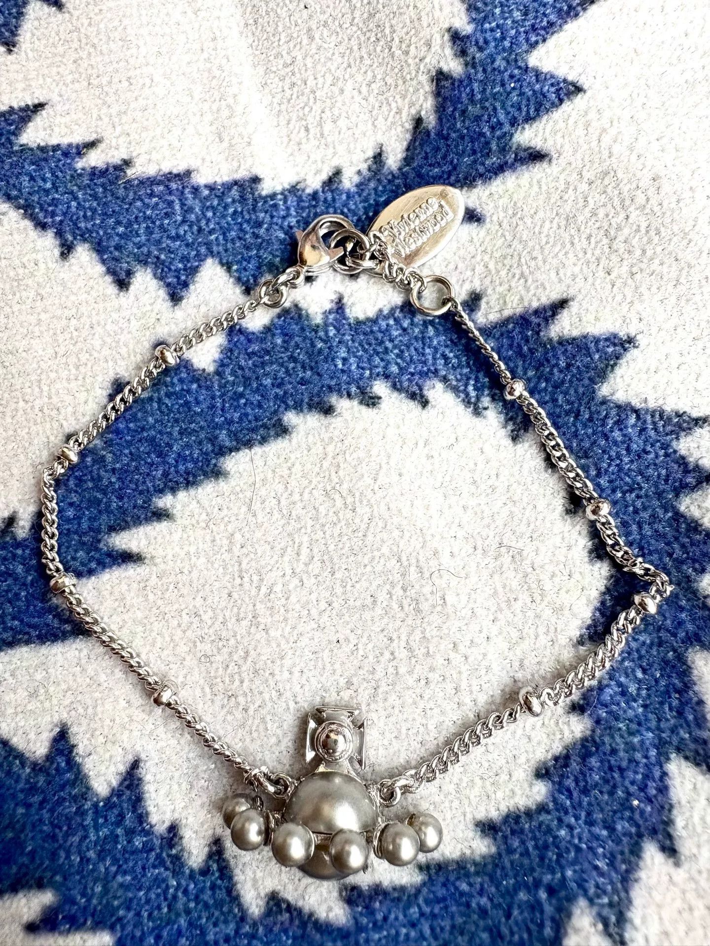 Vivienne Westwood Vivienne Westwood Vintage Gray Pearl Saturn Bracelet Size ONE SIZE - 2 Thumbnail
