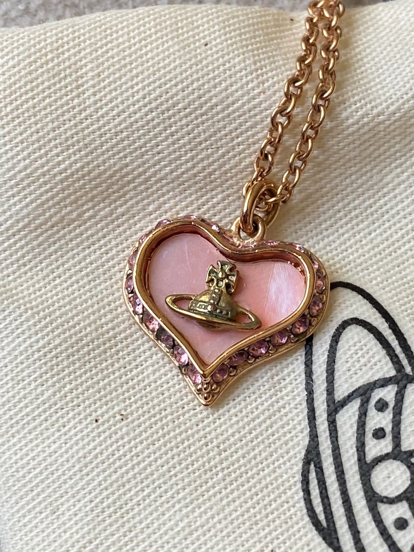 Vivienne Westwood Vivienne Westwood Pink Heart Necklace Size ONE SIZE - 2 Thumbnail