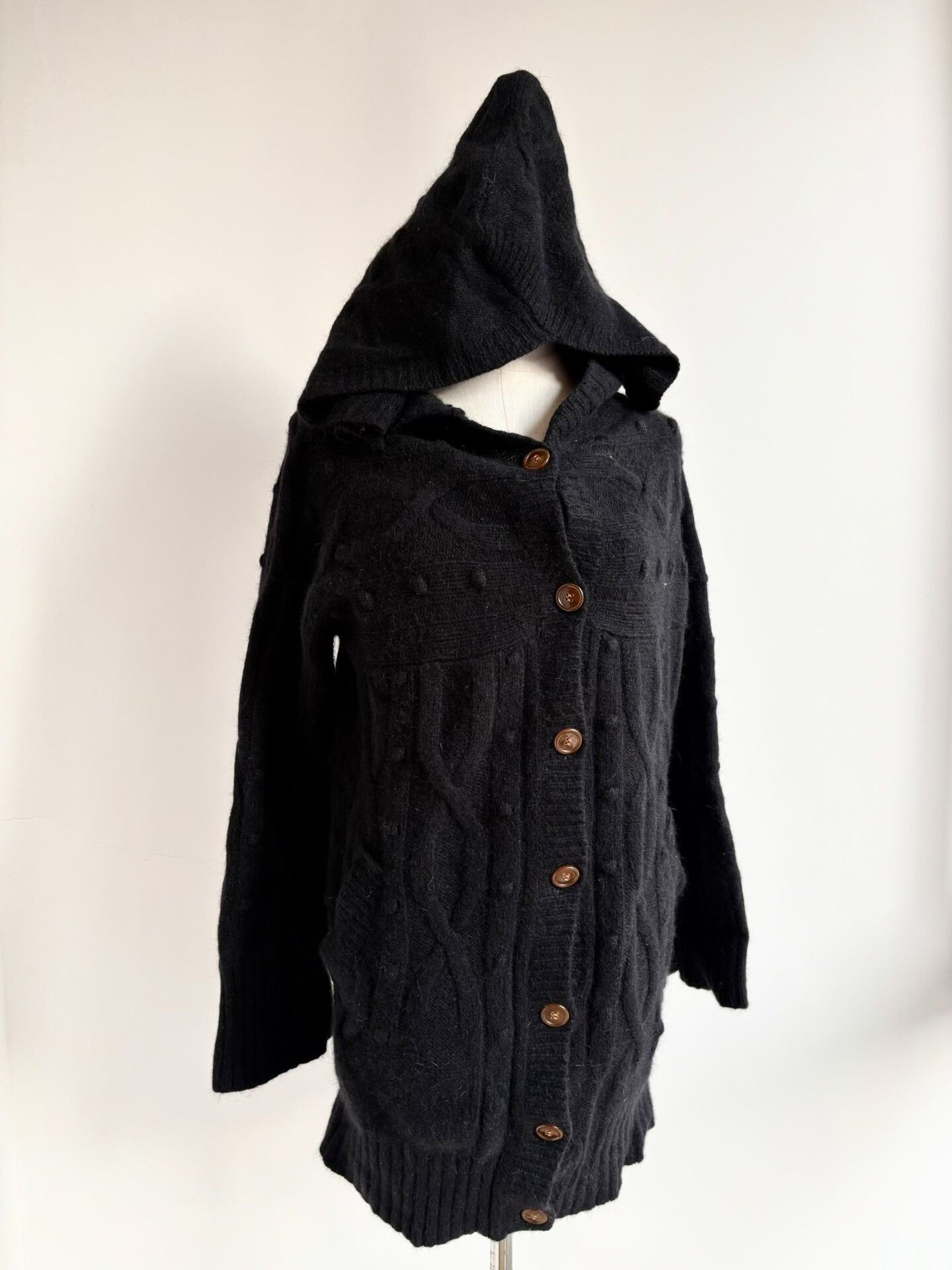 Vivienne Westwood Vivienne Westwood Vintage Black Polka Dot Knit Coat Size M / US 6-8 / IT 42-44 - 2 Thumbnail