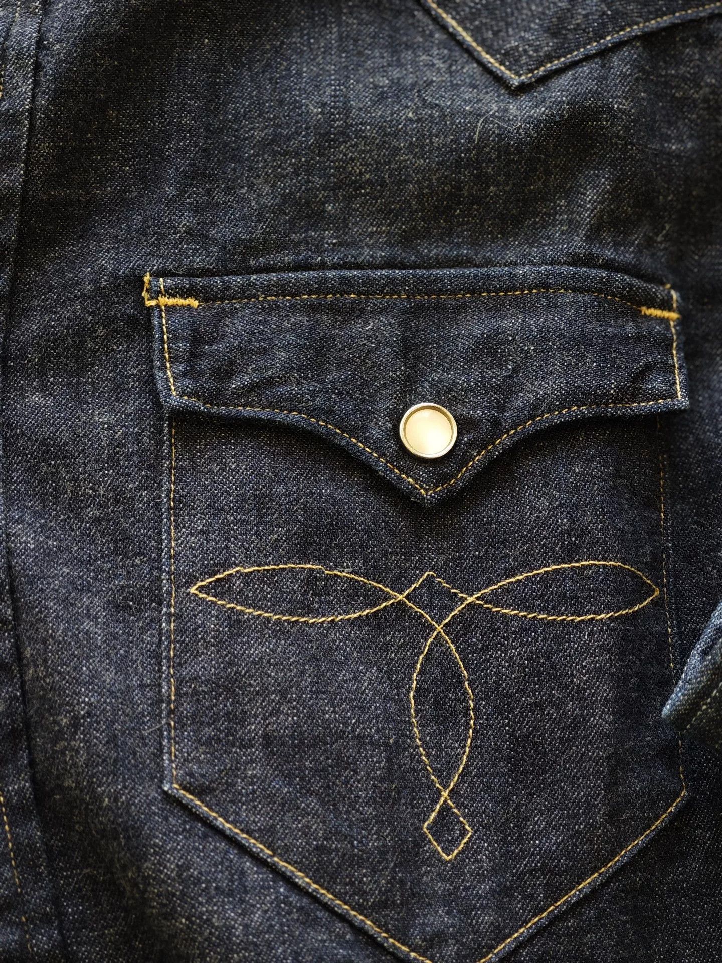RRL Ralph Lauren RRL 2014 Indigo Denim Floral Shirt Size US S / EU 44-46 / 1 - 3 Thumbnail
