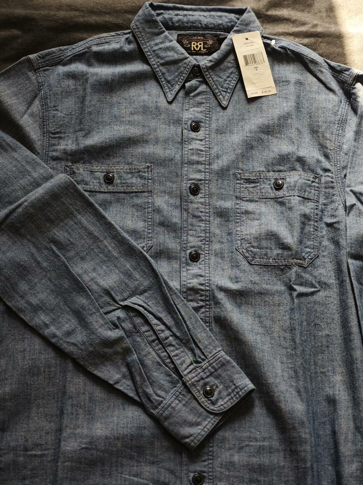RRL Ralph Lauren RRL Vintage Indigo Work Shirt Size US S / EU 44-46 / 1 - 2 Thumbnail