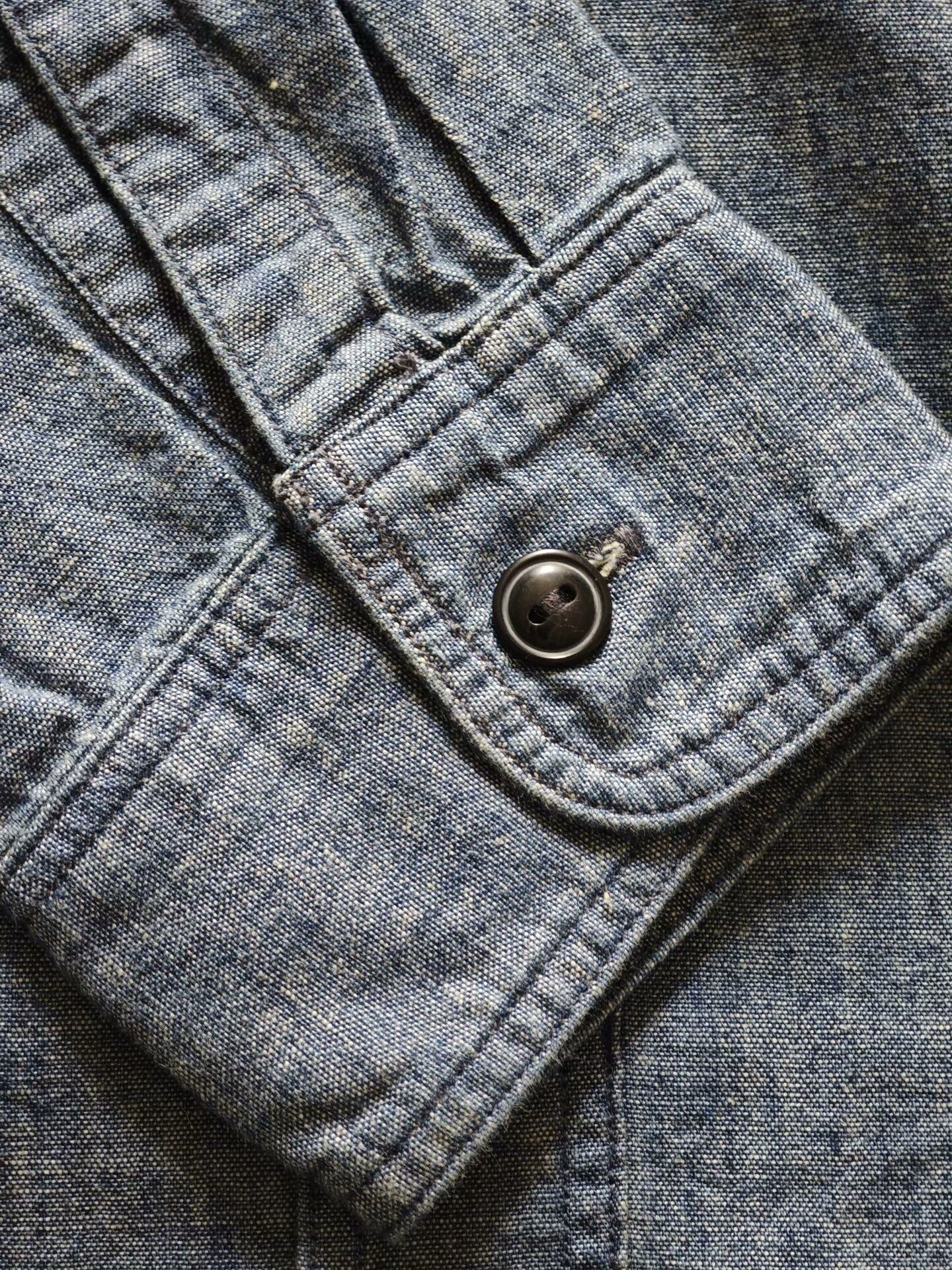 RRL Ralph Lauren RRL Vintage Indigo Work Shirt Size US S / EU 44-46 / 1 - 3 Thumbnail