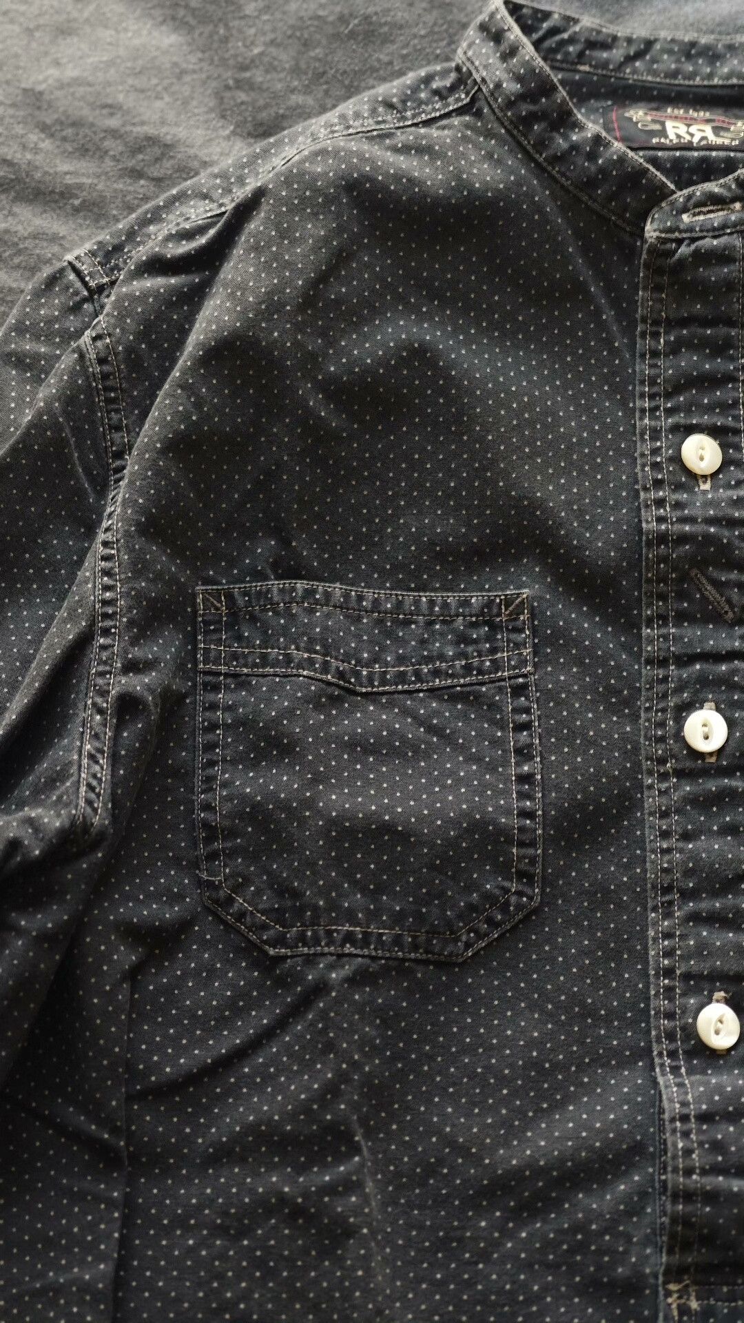 RRL Ralph Lauren RRL Double RL Black Polka Dot Work Shirt Size US S / EU 44-46 / 1 - 5 Thumbnail