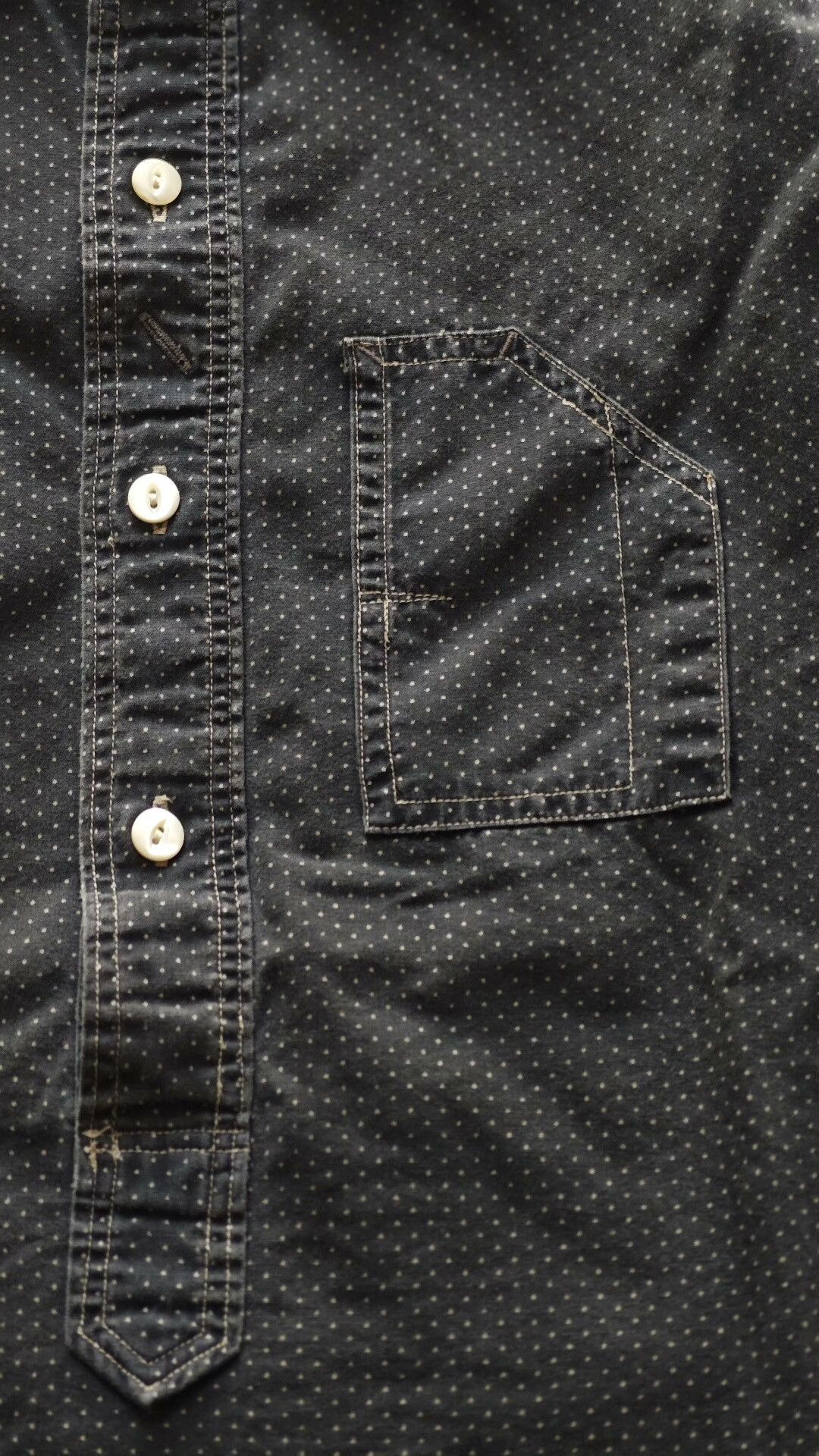 RRL Ralph Lauren RRL Double RL Black Polka Dot Work Shirt Size US S / EU 44-46 / 1 - 4 Thumbnail