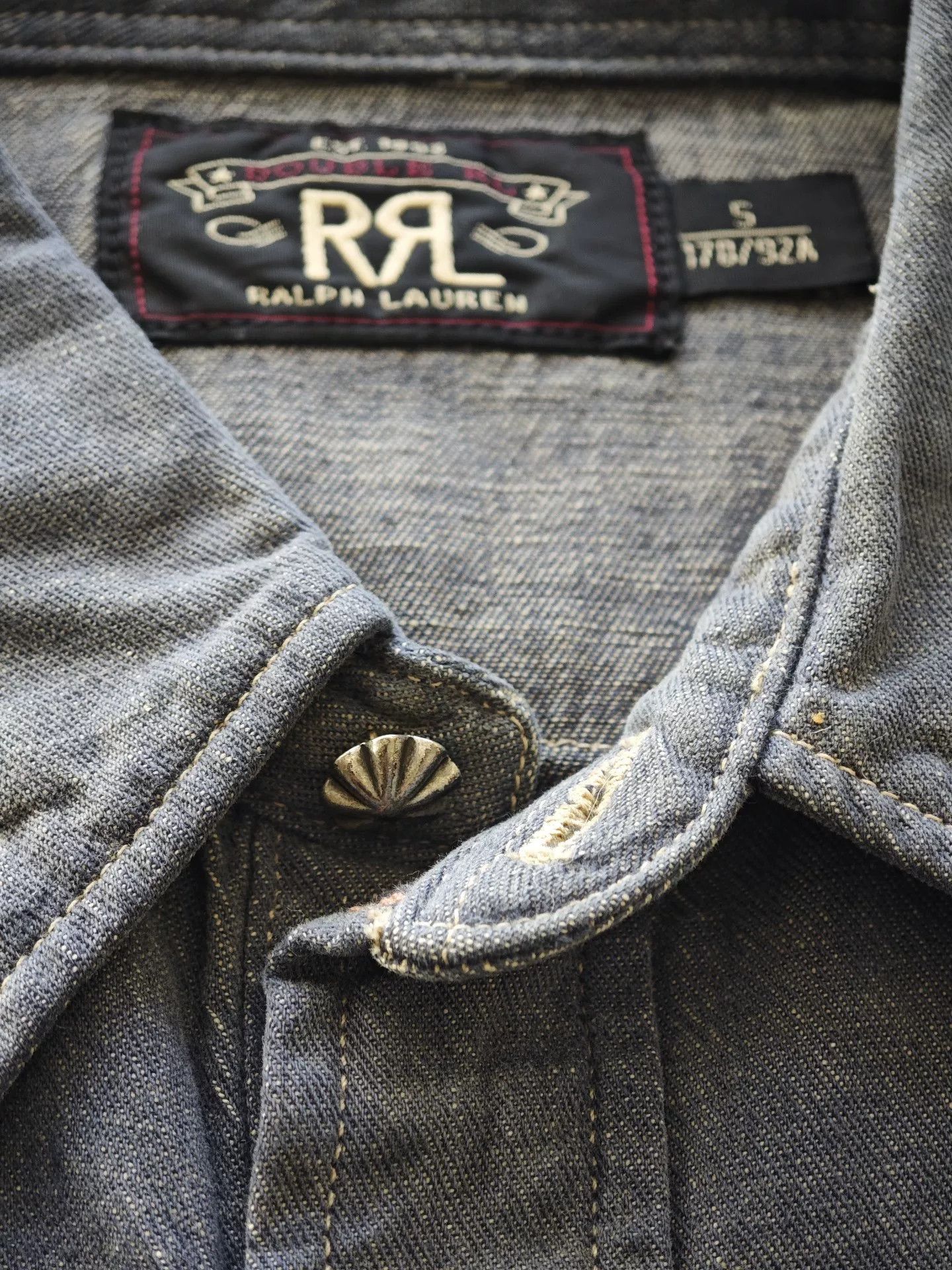 RRL Ralph Lauren RRL Ralph Lauren Vintage Denim Shirt Size US S / EU 44-46 / 1 - 2 Thumbnail