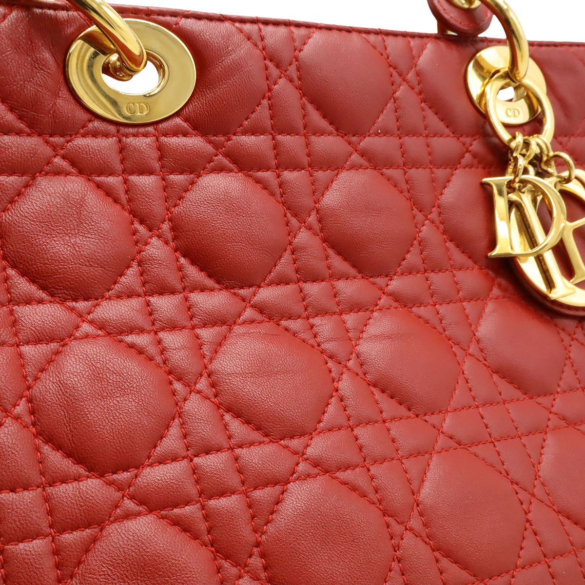 Dior Dior Christian Dior Lady Dior Leather 2way Bag Leather Tote Bag DUTY FREE for USA Size ONE SIZE - 8 Thumbnail