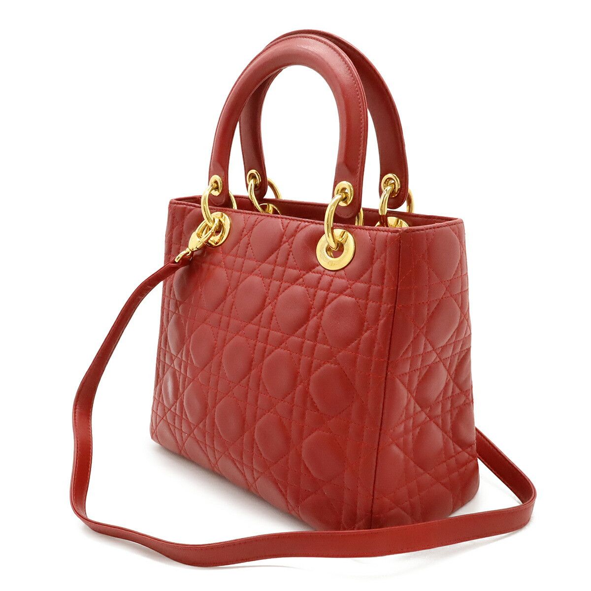 Dior Dior Christian Dior Lady Dior Leather 2way Bag Leather Tote Bag DUTY FREE for USA Size ONE SIZE - 2 Thumbnail