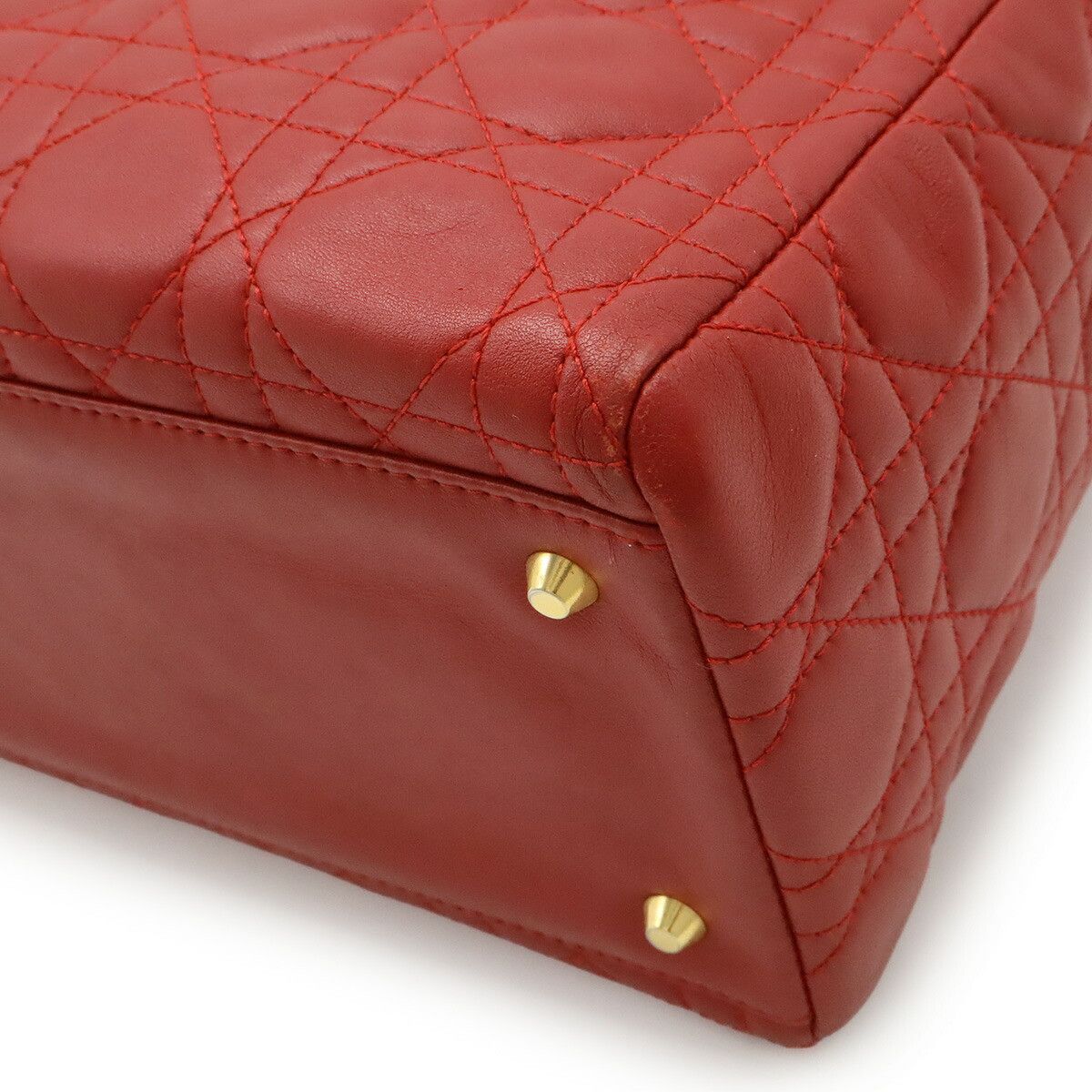 Dior Dior Christian Dior Lady Dior Leather 2way Bag Leather Tote Bag DUTY FREE for USA Size ONE SIZE - 3 Thumbnail
