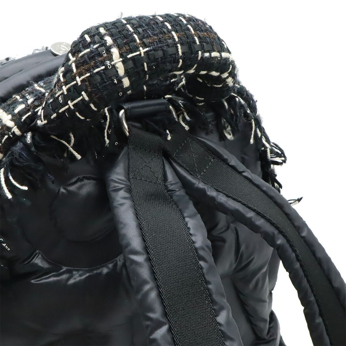 Chanel Chanel Chanel Coco Neige Nylon Tweed Backpack Textile Backpack A91933 DUTY FREE for USA Size ONE SIZE - 4 Thumbnail