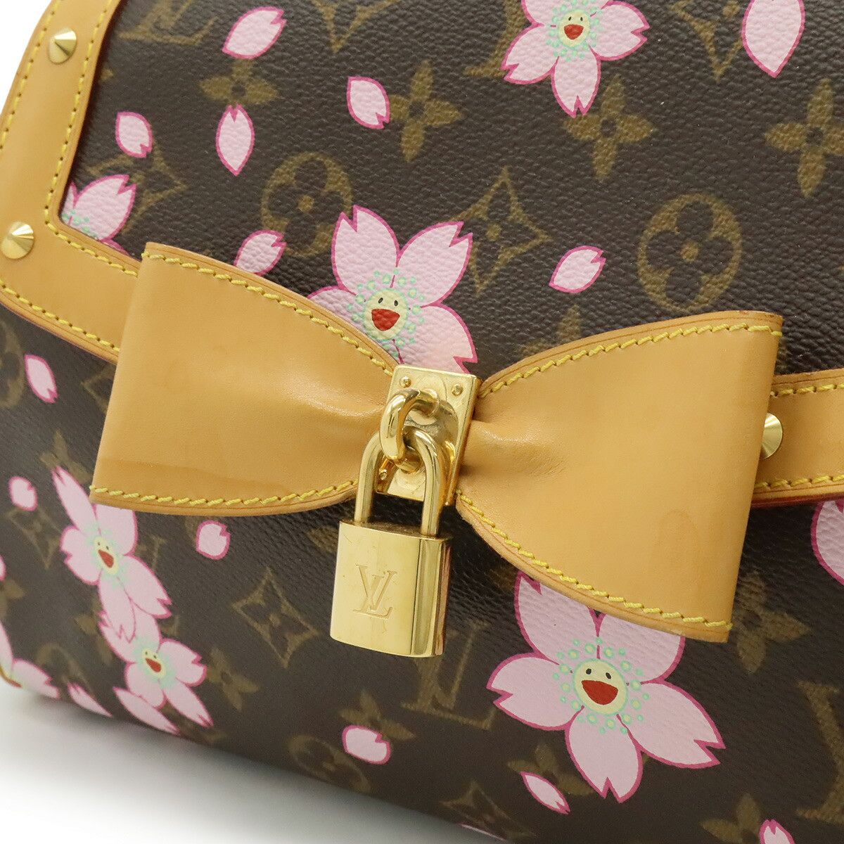 Louis Vuitton Louis Vuitton Louis Vuitton Cherry Blossom Sac Retro PM Monogram Handbag Textile Handbag M92012 DUTY FREE for USA Size ONE SIZE - 9 Thumbnail