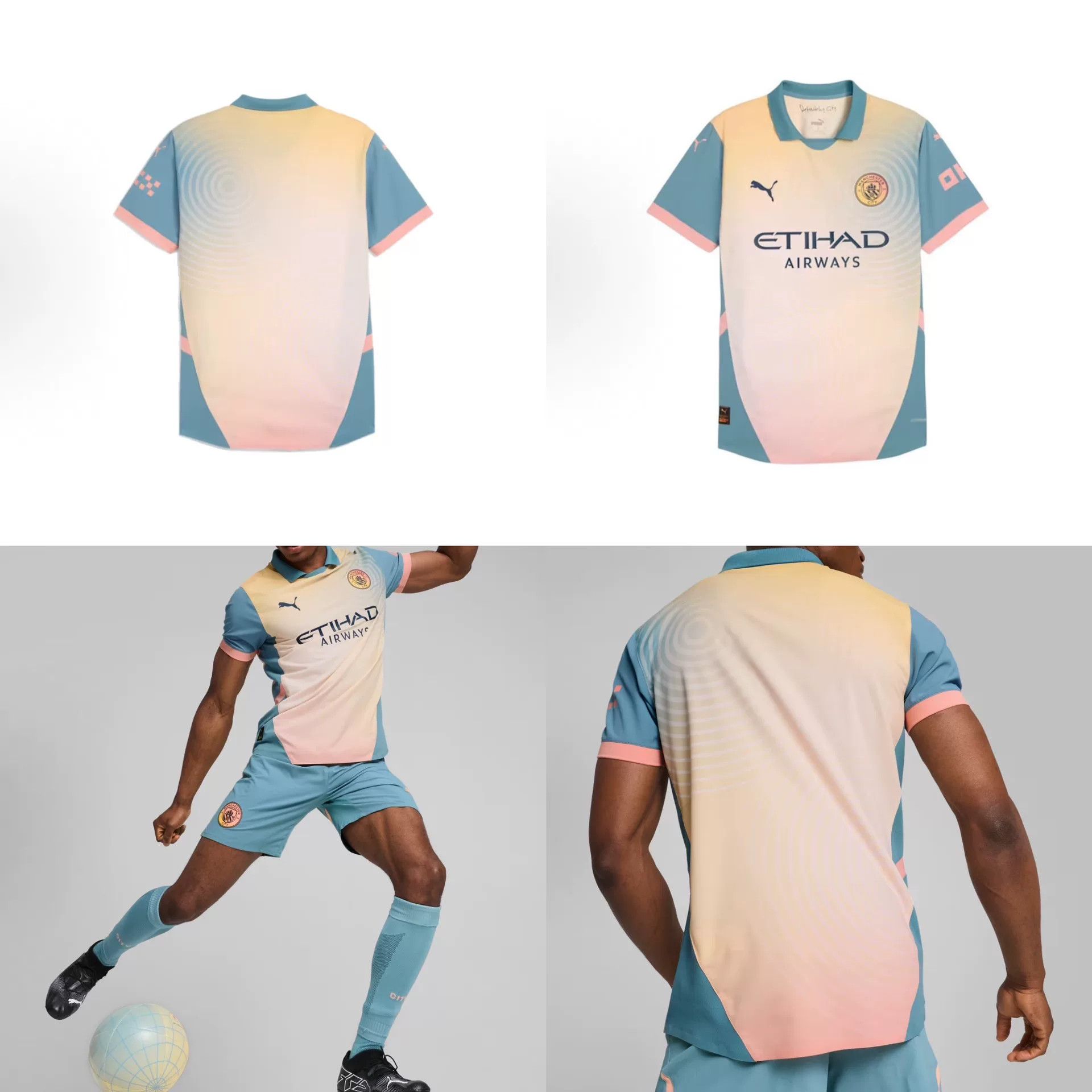 Puma PUMA Manchester City Casual Letter Print Jersey Size US XXL / EU 58 / 5 - 9 Thumbnail