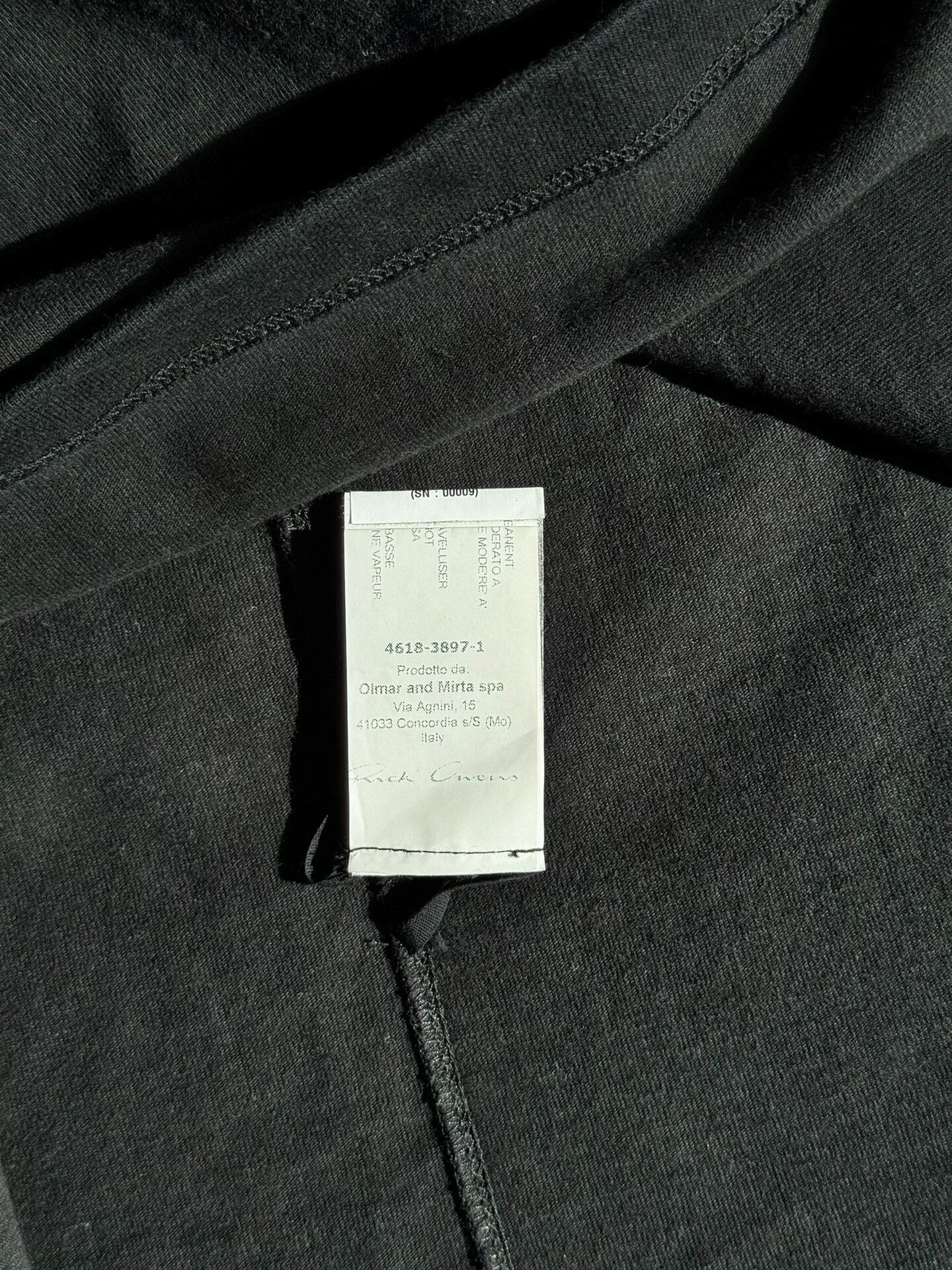Rick Owens Rick Owens Men's Long Crew Neck T-Shirt Size US M / EU 48-50 / 2 - 6 Thumbnail
