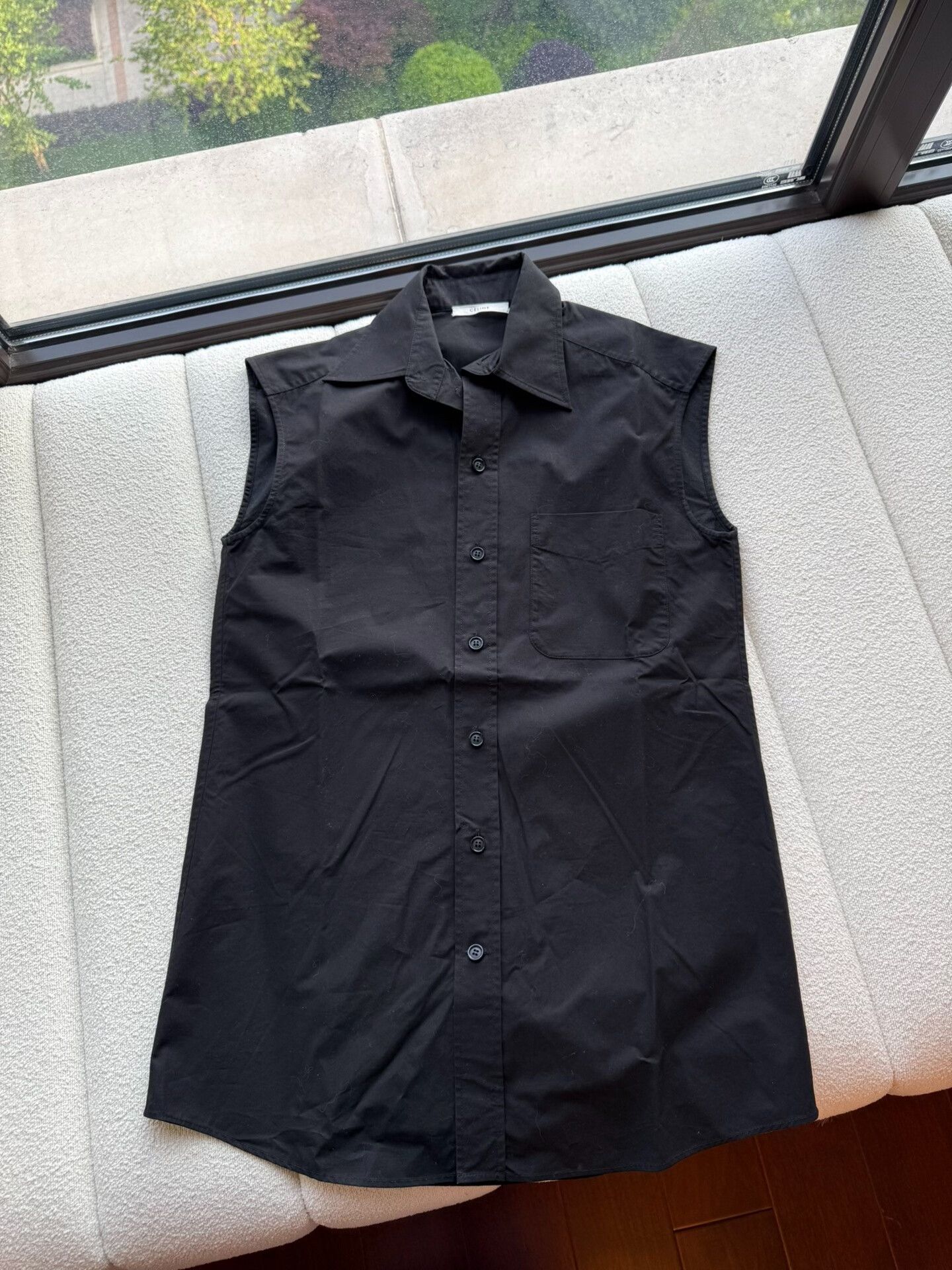Celine Celine Women's Sleeveless Black Shirt Size XXS / US 00 / IT 34 - 2 Thumbnail