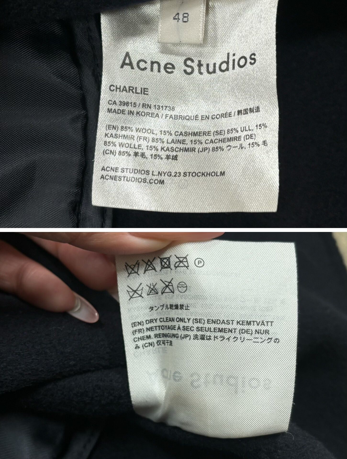 Acne Studios Acne Studios Wool Coat Size US M / EU 48-50 / 2 - 9 Thumbnail