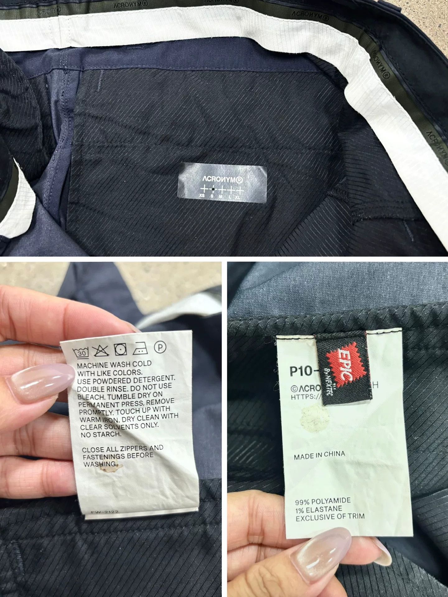 Acronym Acronym P10-E Cargo Pants S Navy Size US 26 / EU 42 - 9 Thumbnail