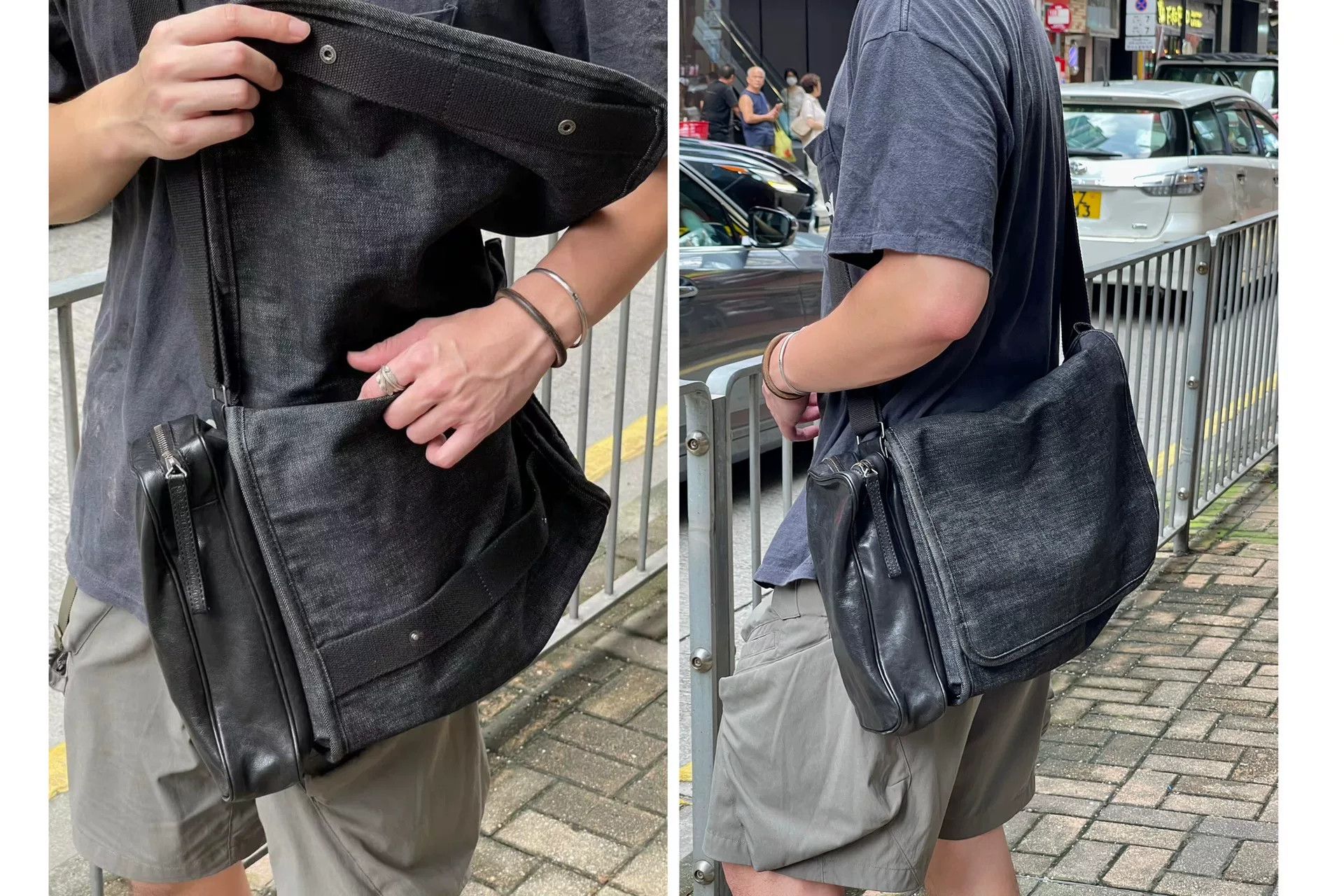 Maison Margiela Maison Margiela Deconstructed Patchwork Messenger Bag Size ONE SIZE - 3 Thumbnail