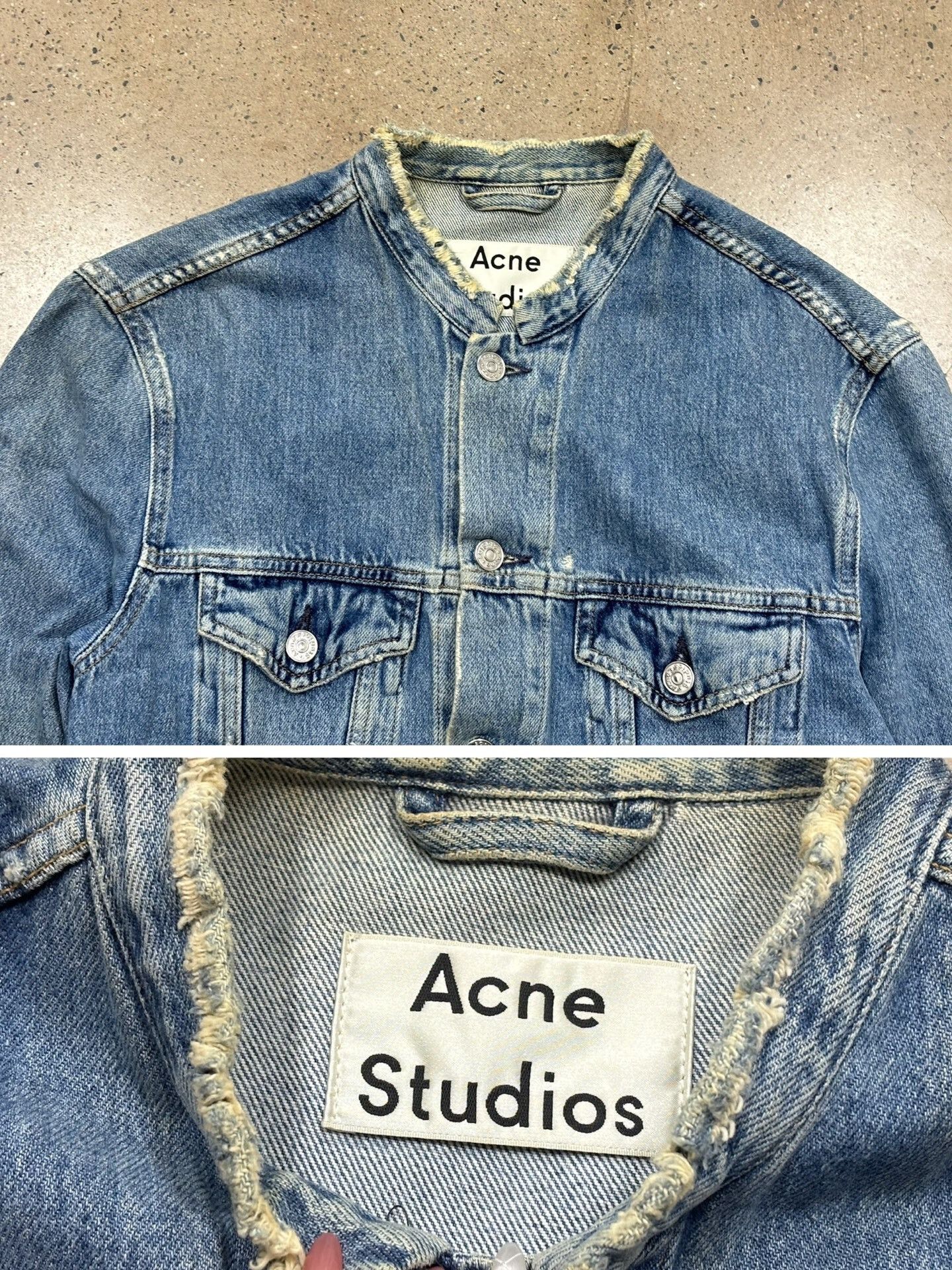 Acne Studios Acne Studios Collarless Denim Jacket Size US M / EU 48-50 / 2 - 5 Thumbnail