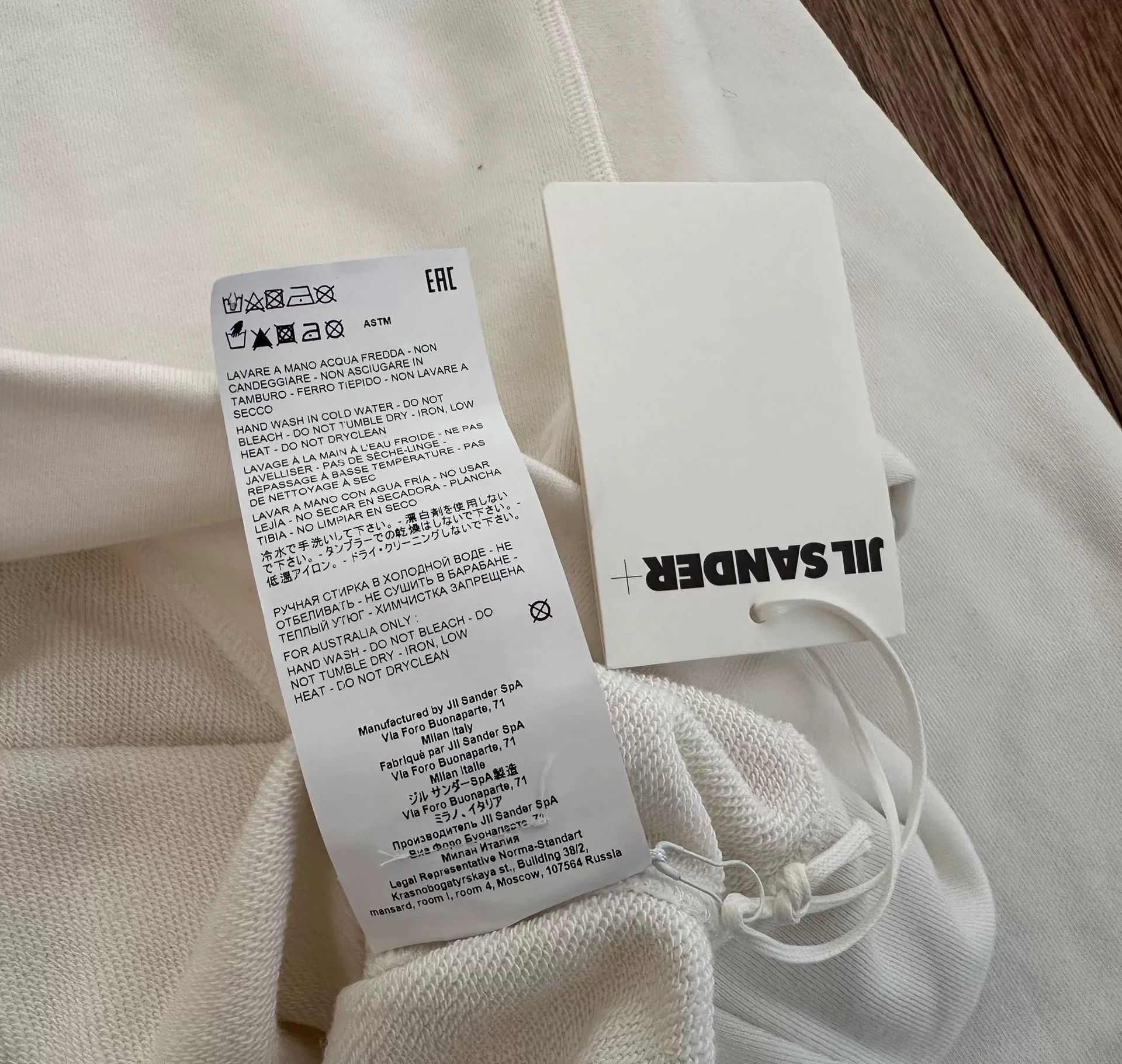 Jil Sander Jil Sander Logo Organic Cotton Crewneck Sweatshirt Size US M / EU 48-50 / 2 - 4 Thumbnail