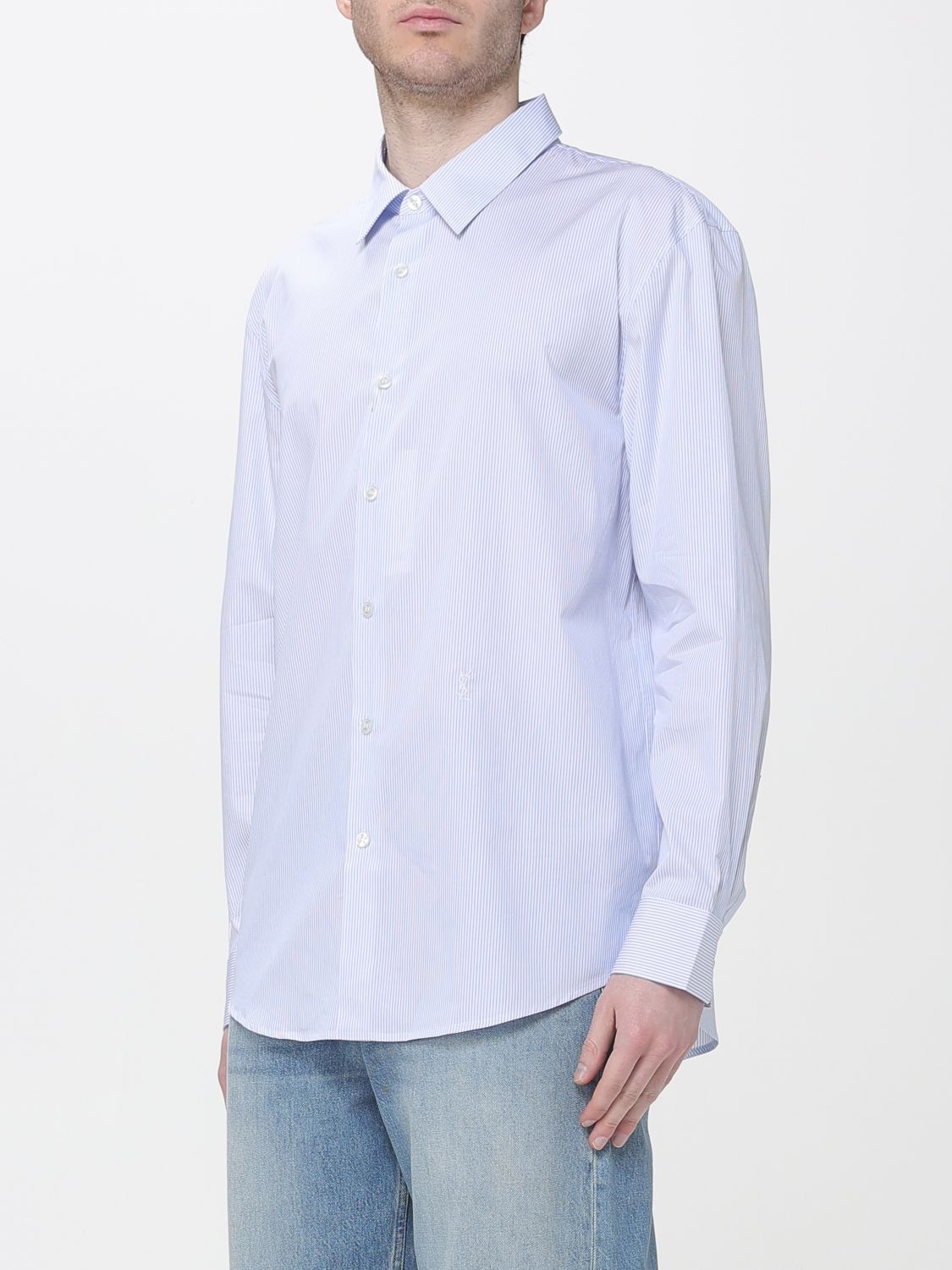 Saint Laurent Paris Saint Laurent Shirt Men Gnawed Blue Size US XL / EU 56 / 4 - 4 Thumbnail