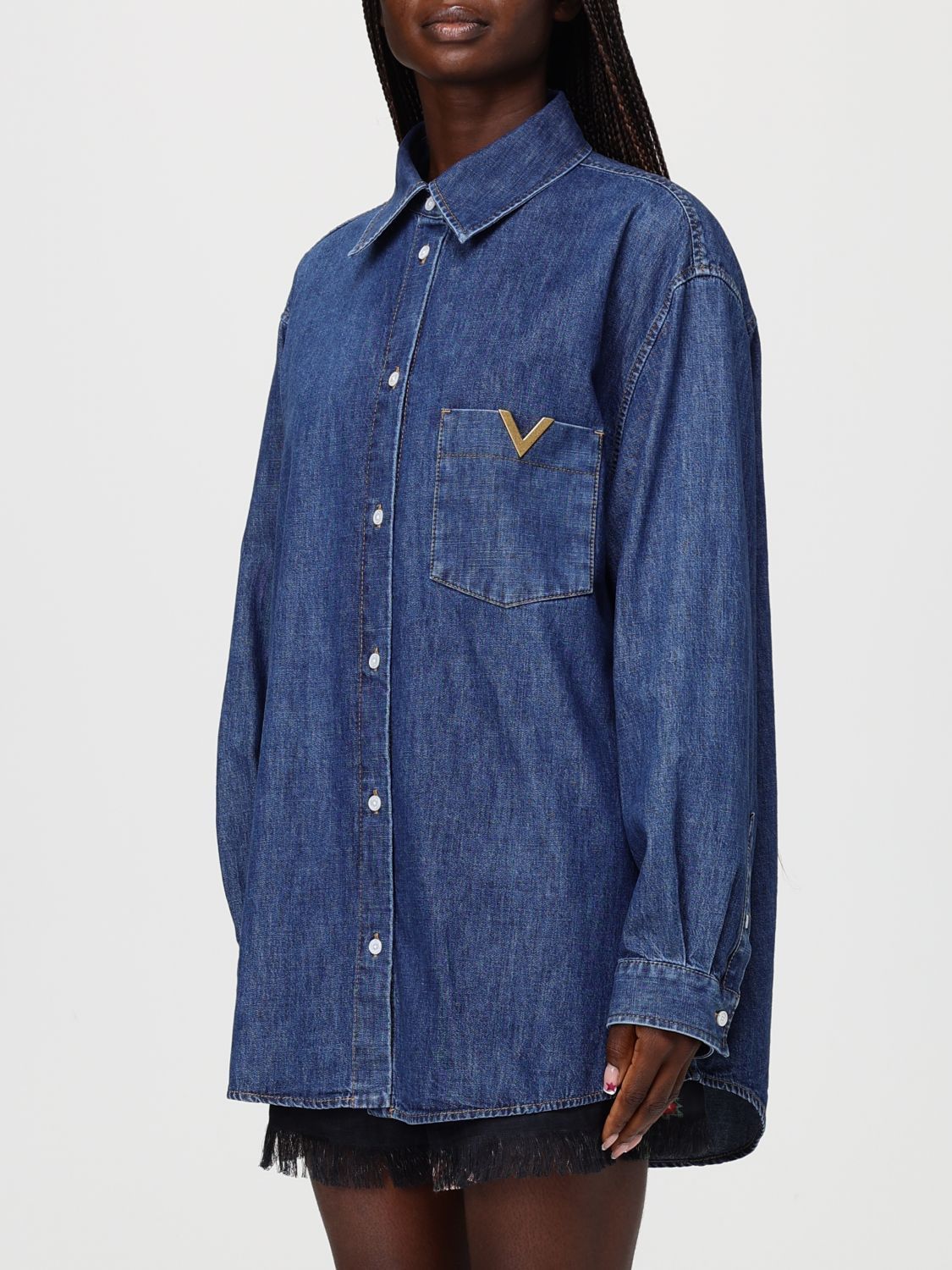 Valentino Valentino Shirt Woman Blue Size S / US 4 / IT 40 - 4 Thumbnail