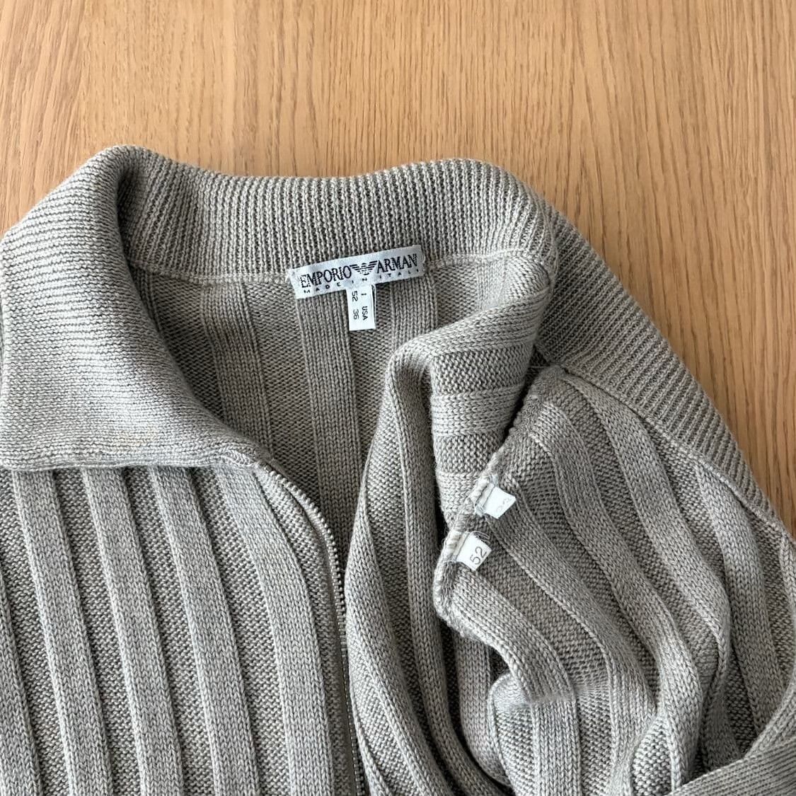 Armani Armani Vintage Gray Knit Coat Size US S / EU 44-46 / 1 - 4 Thumbnail