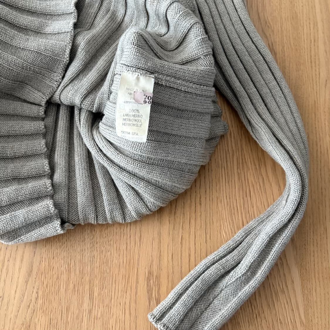 Armani Armani Vintage Gray Knit Coat Size US S / EU 44-46 / 1 - 7 Thumbnail