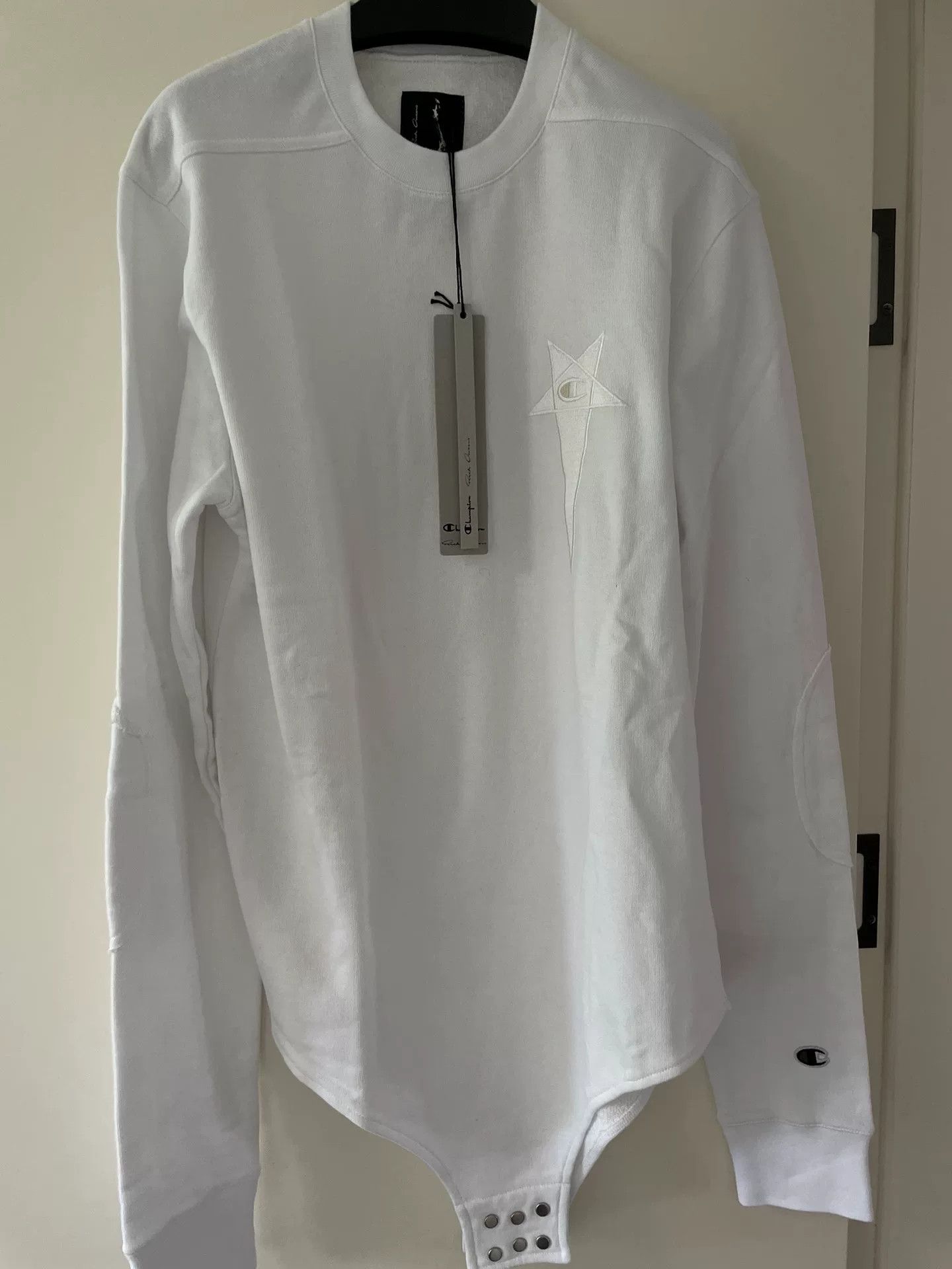 Rick Owens Rick Owens x Champion Men's White Top Size US M / EU 48-50 / 2 - 7 Thumbnail